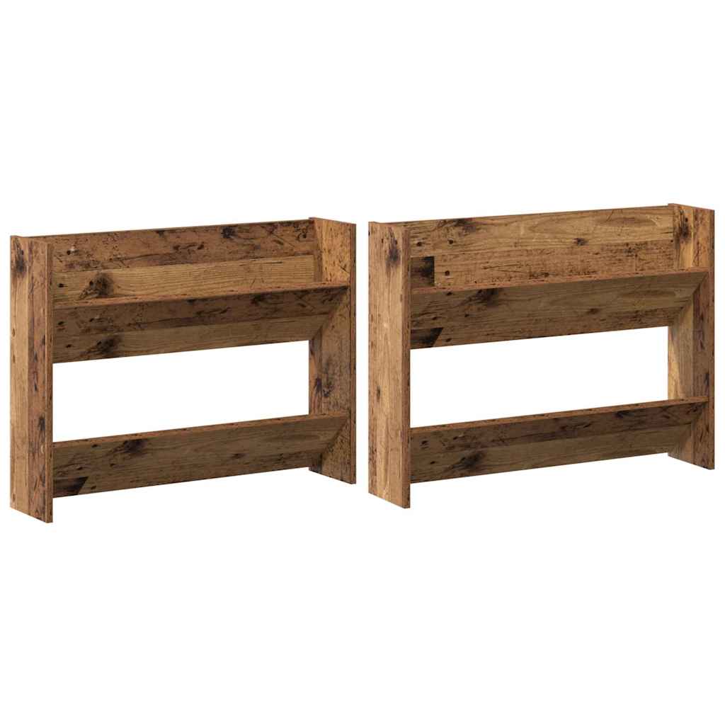 Schoenenkast 2 pcs Oud hout 80 x 18 x 60 cm Bewerkt hout is nu te koop bij PeponiXL, paradijselijk wonen!