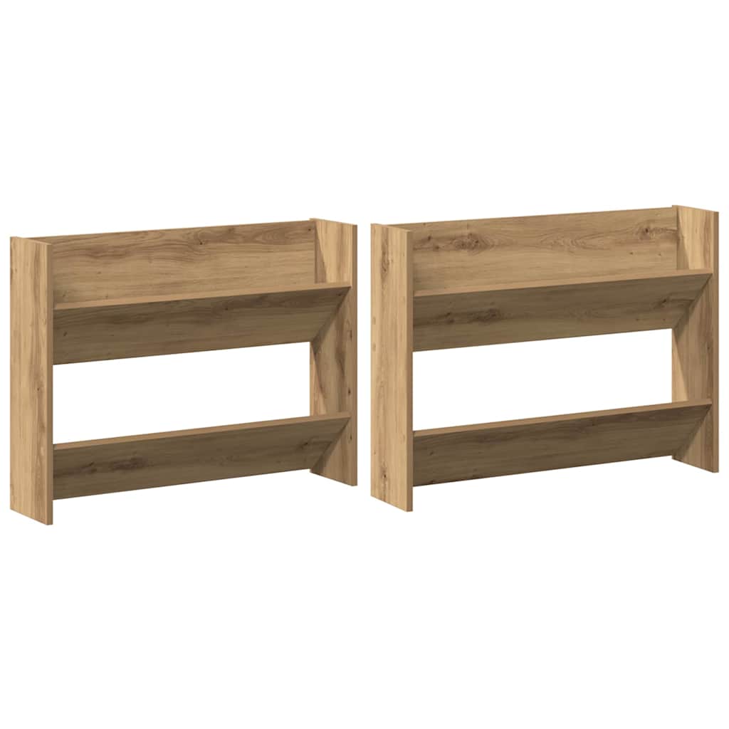 Schoenenkast 2 pcs Artisan Eiken 81 x 18 x 60 cm Bewerkt hout is nu te koop bij PeponiXL, paradijselijk wonen!