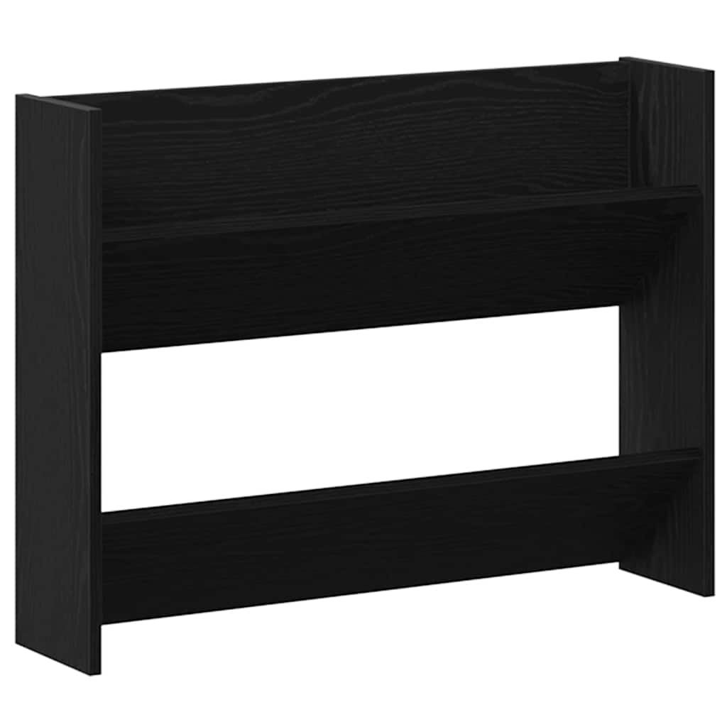 Schoenenkast met plank Zwart Eiken 82 x 18 x 60 cm Bewerkt hout is nu te koop bij PeponiXL, paradijselijk wonen!