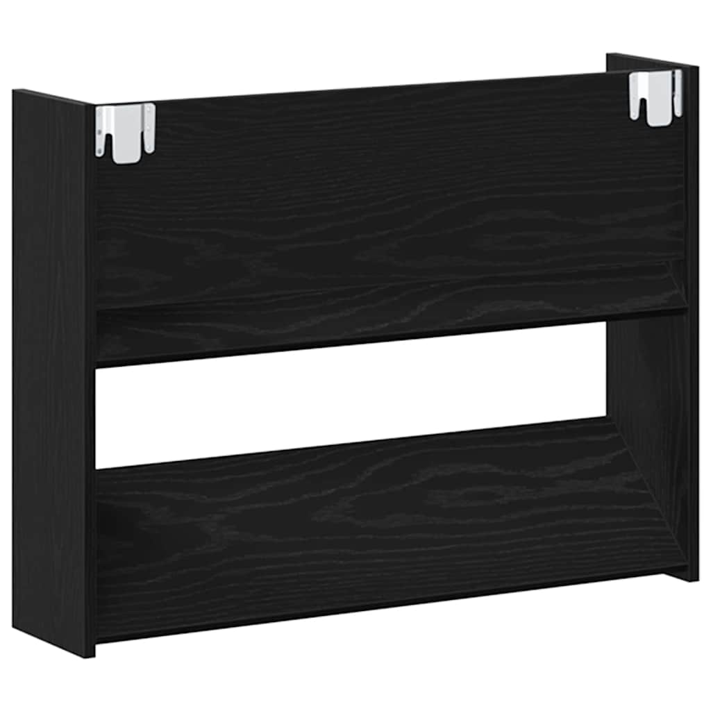 Schoenenkast met plank Zwart Eiken 82 x 18 x 60 cm Bewerkt hout is nu te koop bij PeponiXL, paradijselijk wonen!