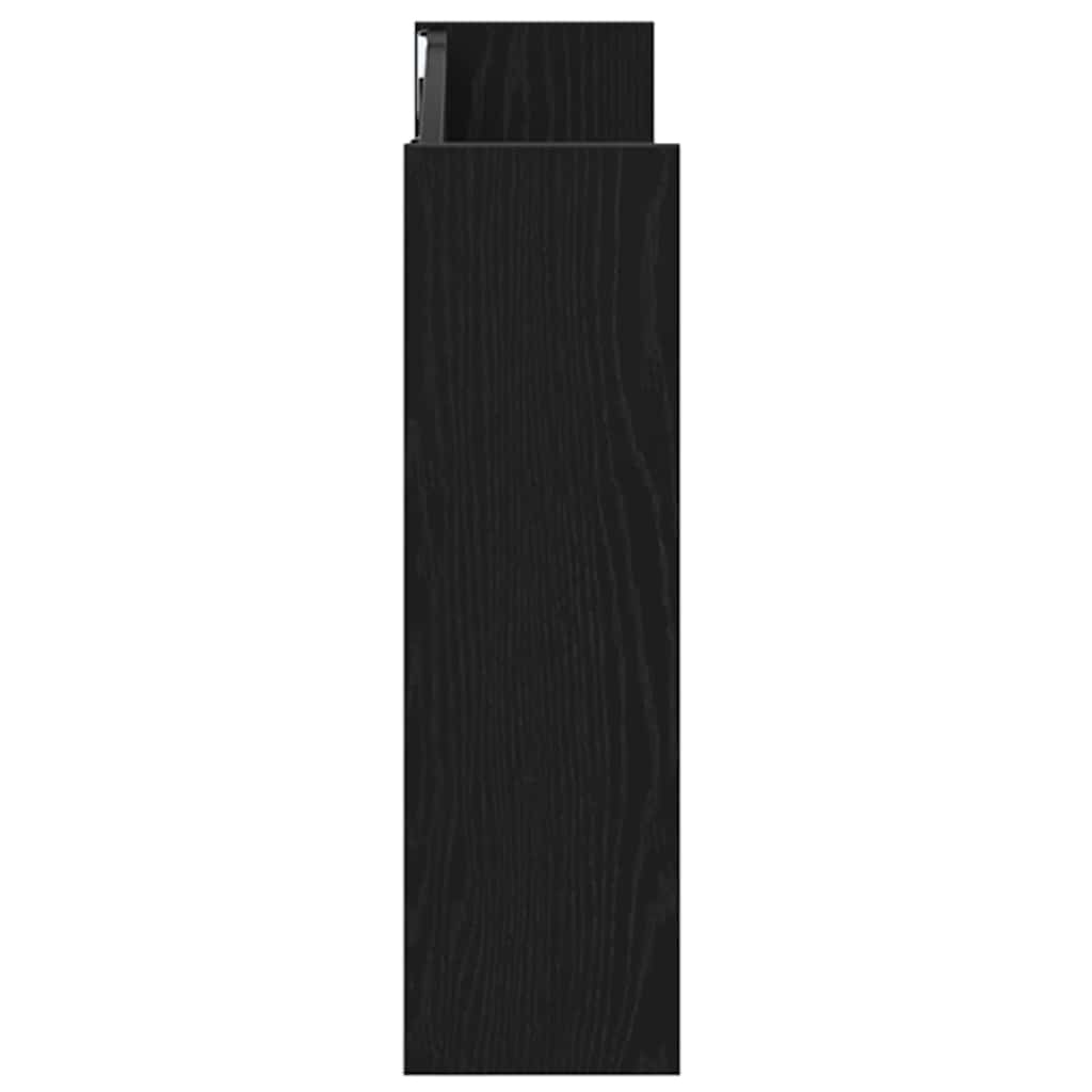 Schoenenkast met plank Zwart Eiken 82 x 18 x 60 cm Bewerkt hout is nu te koop bij PeponiXL, paradijselijk wonen!