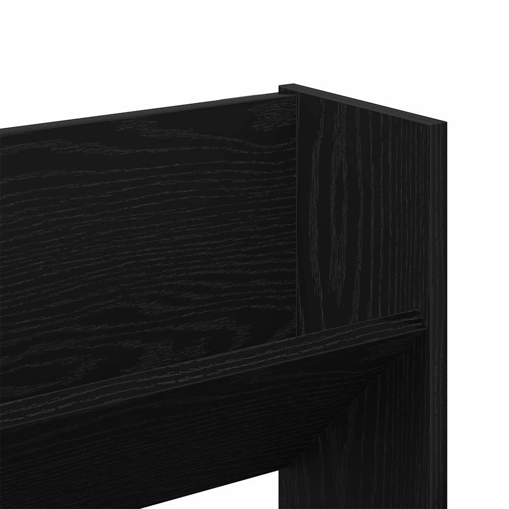 Schoenenkast 2 pcs Zwart Eiken 83 x 18 x 60 cm Bewerkt hout is nu te koop bij PeponiXL, paradijselijk wonen!