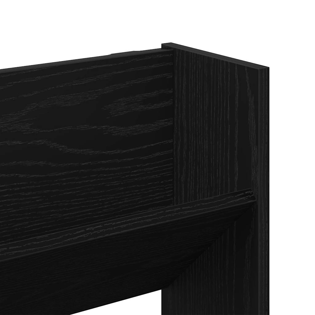 Schoenenkast 2 pcs Zwart Eiken 86 x 18 x 90 cm Bewerkt hout is nu te koop bij PeponiXL, paradijselijk wonen!