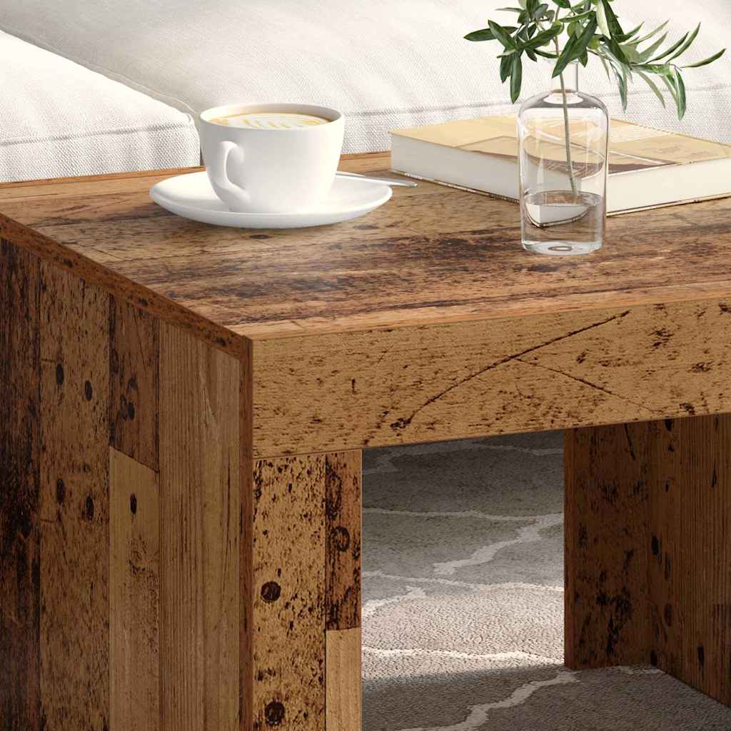 Salontafel Oudhout 50 x 50 x 35 cm Bewerkt hout is nu te koop bij PeponiXL, paradijselijk wonen!
