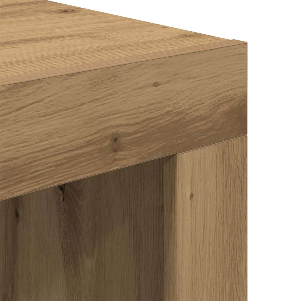 Salontafel Artisan Eiken 50 x 50 x 35 cm Bewerkt hout is nu te koop bij PeponiXL, paradijselijk wonen!