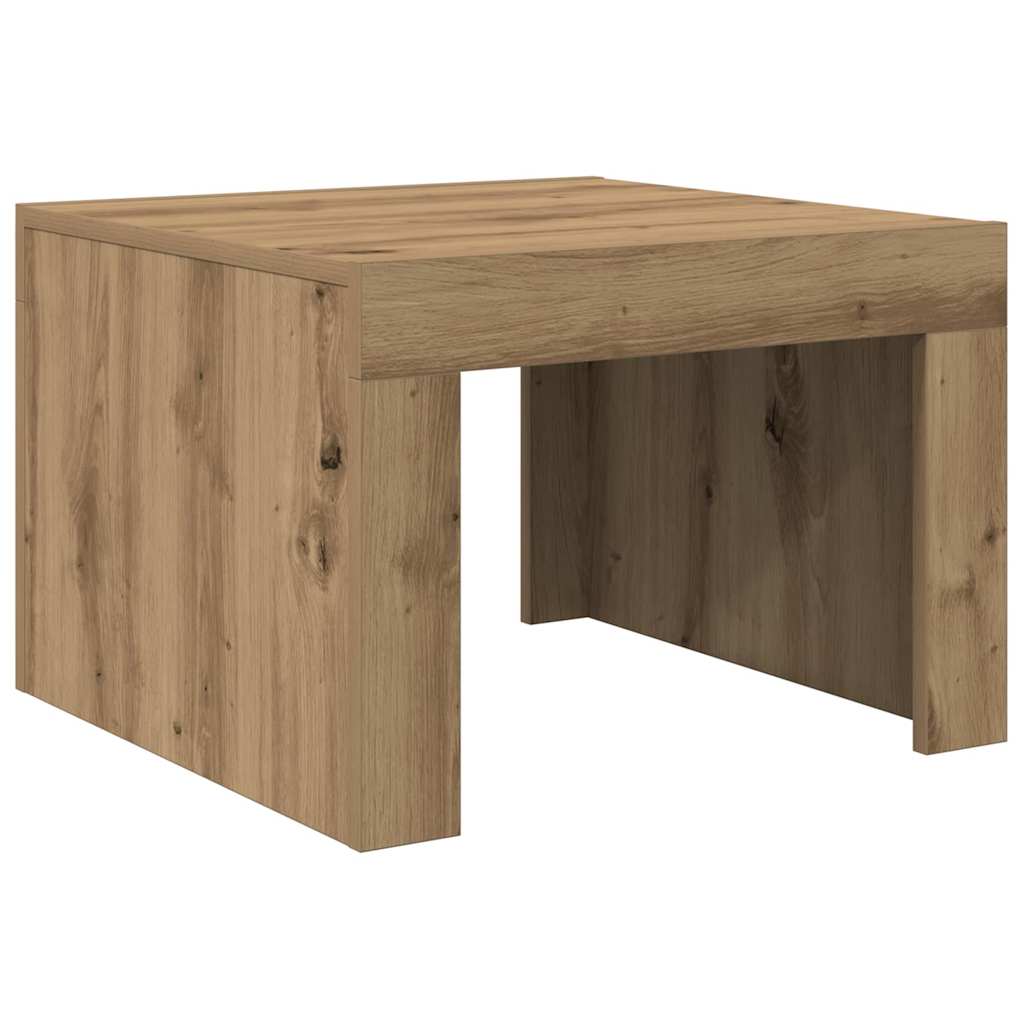Salontafel Artisan Eiken 50 x 50 x 35 cm Bewerkt hout is nu te koop bij PeponiXL, paradijselijk wonen!