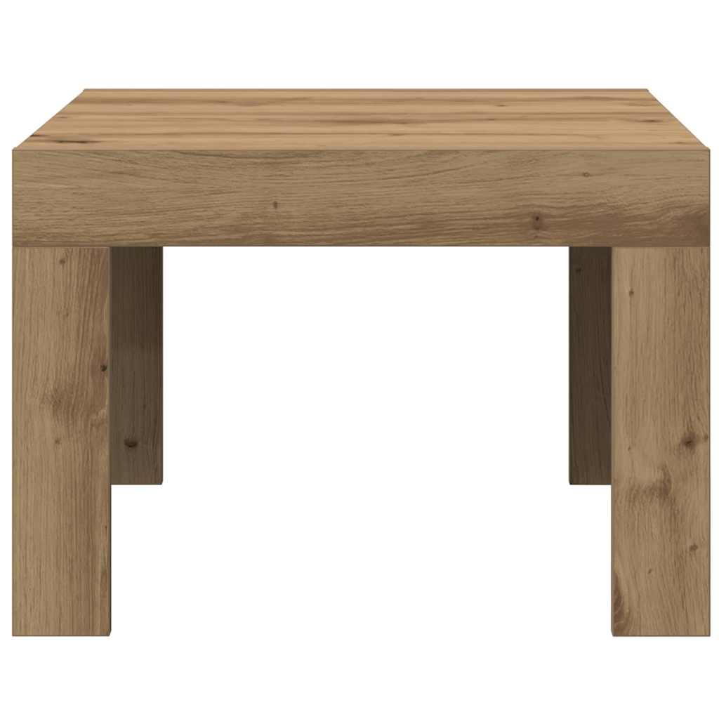 Salontafel Artisan Eiken 50 x 50 x 35 cm Bewerkt hout is nu te koop bij PeponiXL, paradijselijk wonen!