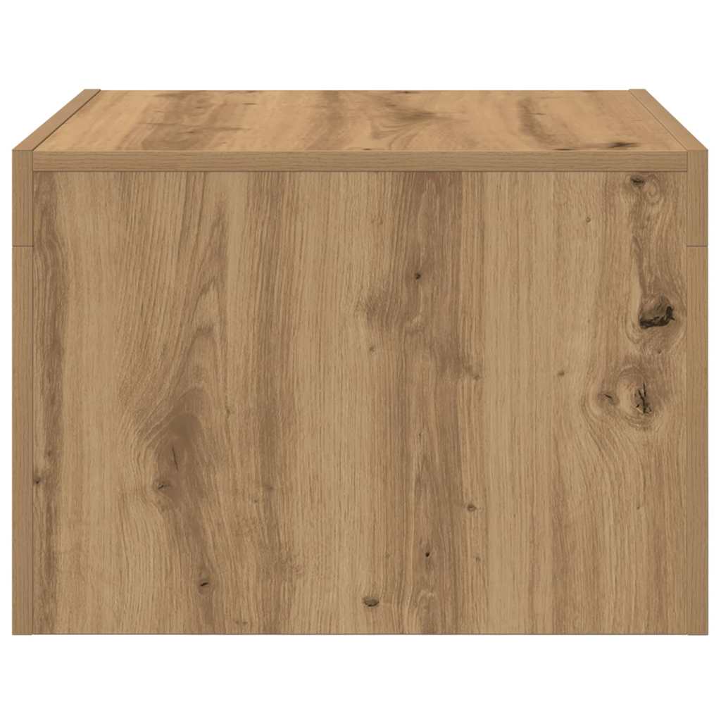Salontafel Artisan Eiken 50 x 50 x 35 cm Bewerkt hout is nu te koop bij PeponiXL, paradijselijk wonen!