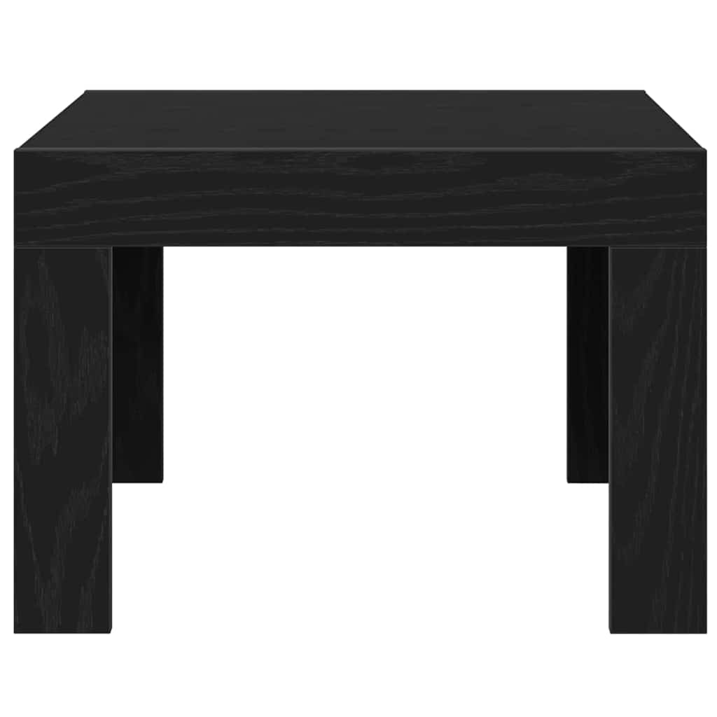 Salontafel Zwart Eiken 50 x 50 x 35 cm Bewerkt hout is nu te koop bij PeponiXL, paradijselijk wonen!