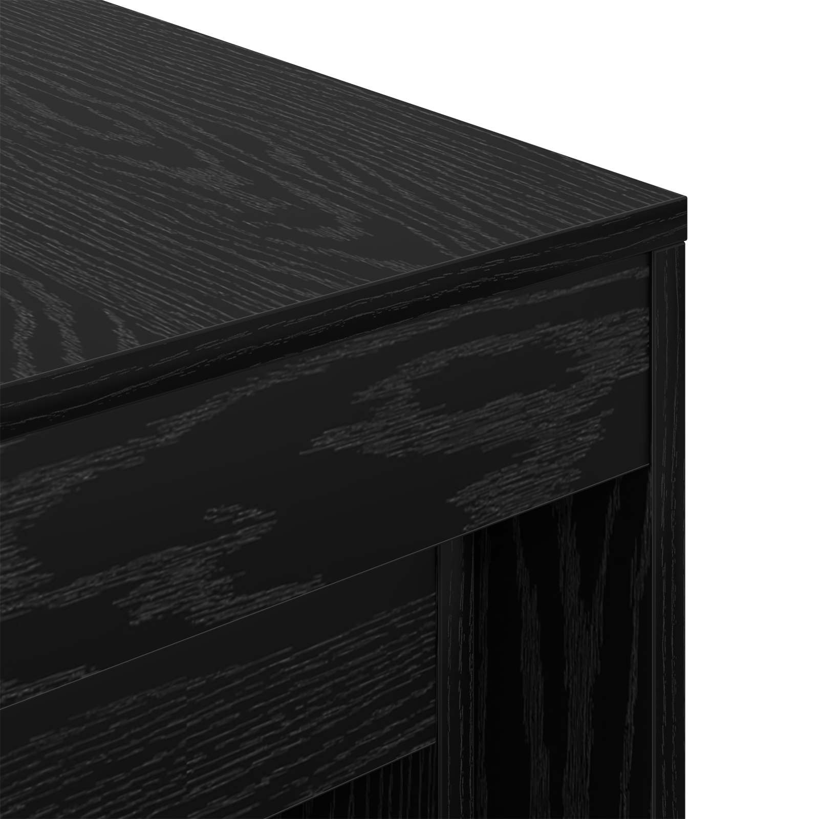 Salontafel 3 pcs Zwart Eiken Bewerkt hout is nu te koop bij PeponiXL, paradijselijk wonen!
