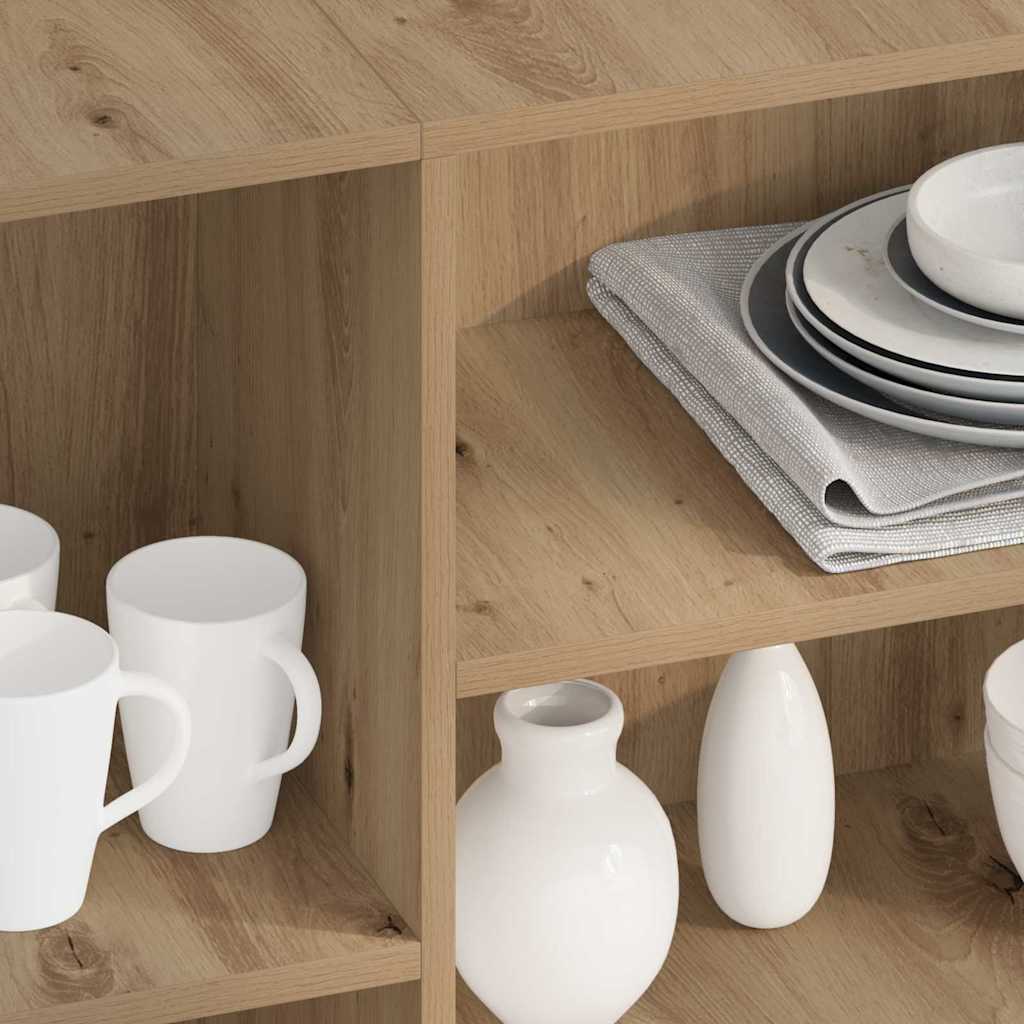 Dressoir Artisan Eiken 120 x 30 x 75 cm Bewerkt hout is nu te koop bij PeponiXL, paradijselijk wonen!