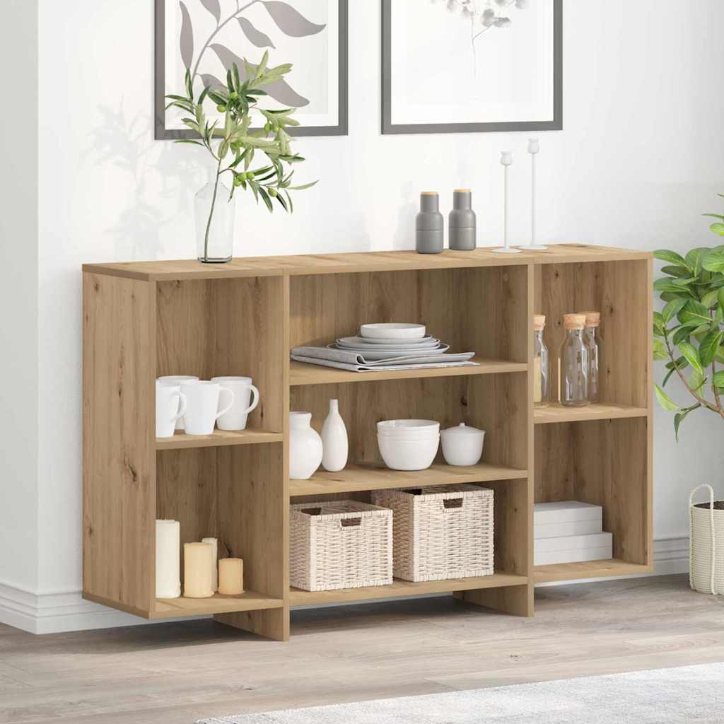 Dressoir Artisan Eiken 120 x 30 x 75 cm Bewerkt hout is nu te koop bij PeponiXL, paradijselijk wonen!