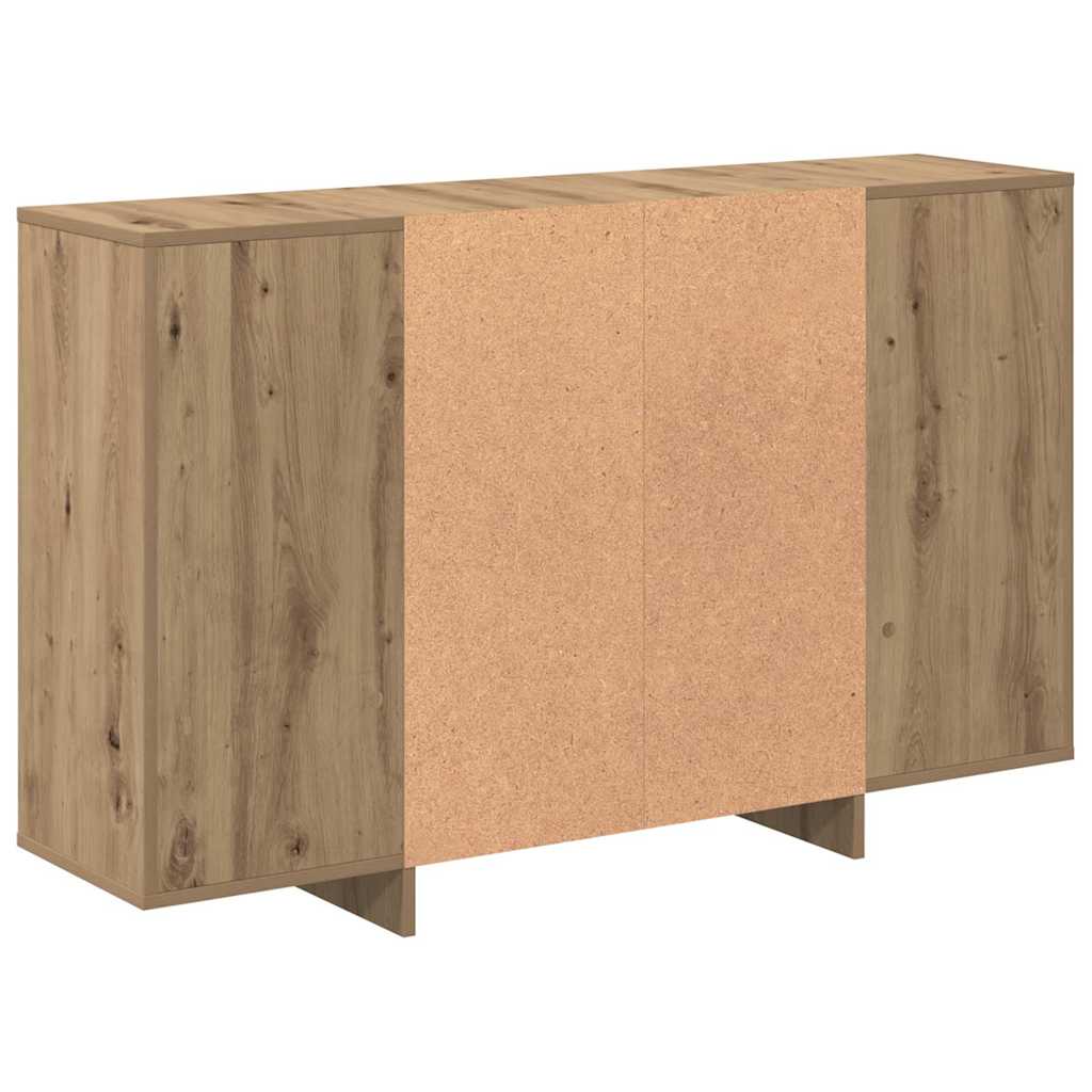 Dressoir Artisan Eiken 120 x 30 x 75 cm Bewerkt hout is nu te koop bij PeponiXL, paradijselijk wonen!