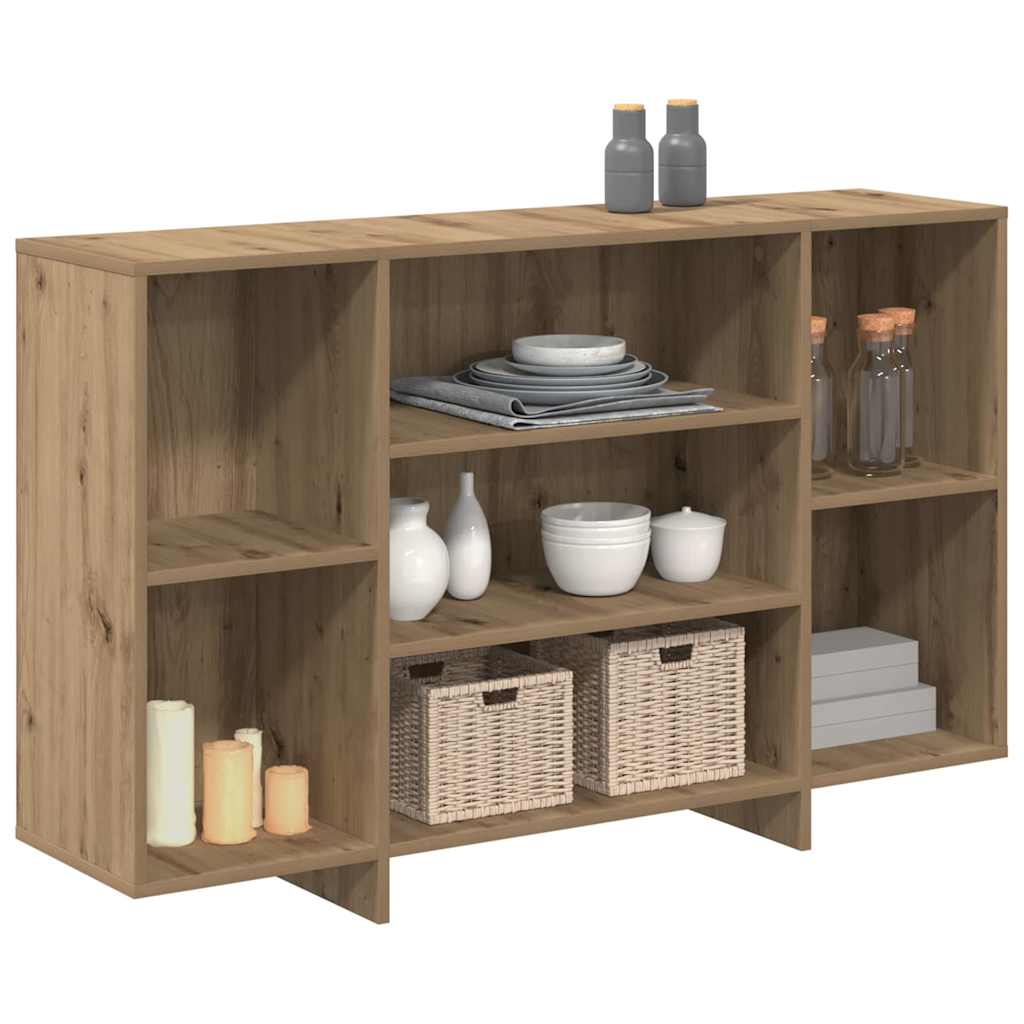 Dressoir Artisan Eiken 120 x 30 x 75 cm Bewerkt hout is nu te koop bij PeponiXL, paradijselijk wonen!
