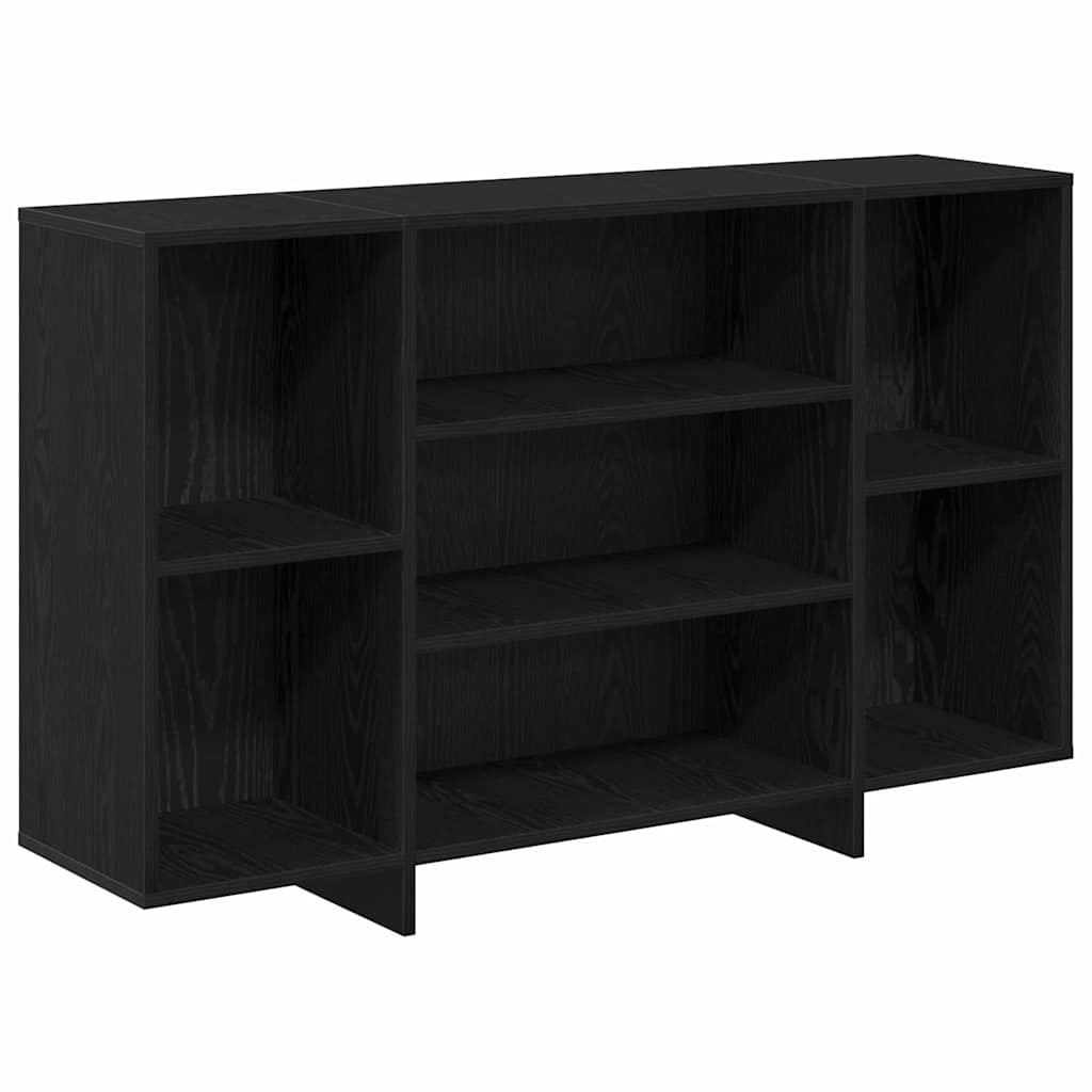 Dressoir Zwart Eiken 120 x 30 x 75 cm Bewerkt hout is nu te koop bij PeponiXL, paradijselijk wonen!