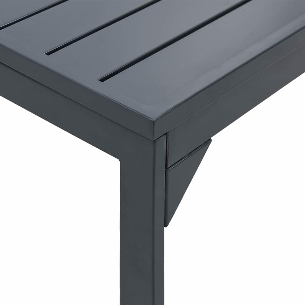 Buiten Eettafel 2 pcs Antraciet 210 x 90 x 73 cm Staal is nu te koop bij PeponiXL, paradijselijk wonen!