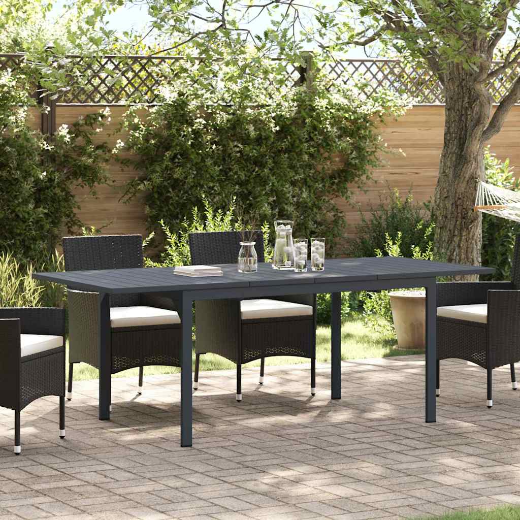 Buiten Eettafel 2 pcs Antraciet 210 x 90 x 73 cm Staal is nu te koop bij PeponiXL, paradijselijk wonen!