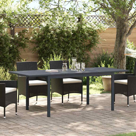 Buiten Eettafel 2 pcs Antraciet 210 x 90 x 73 cm Staal is nu te koop bij PeponiXL, paradijselijk wonen!