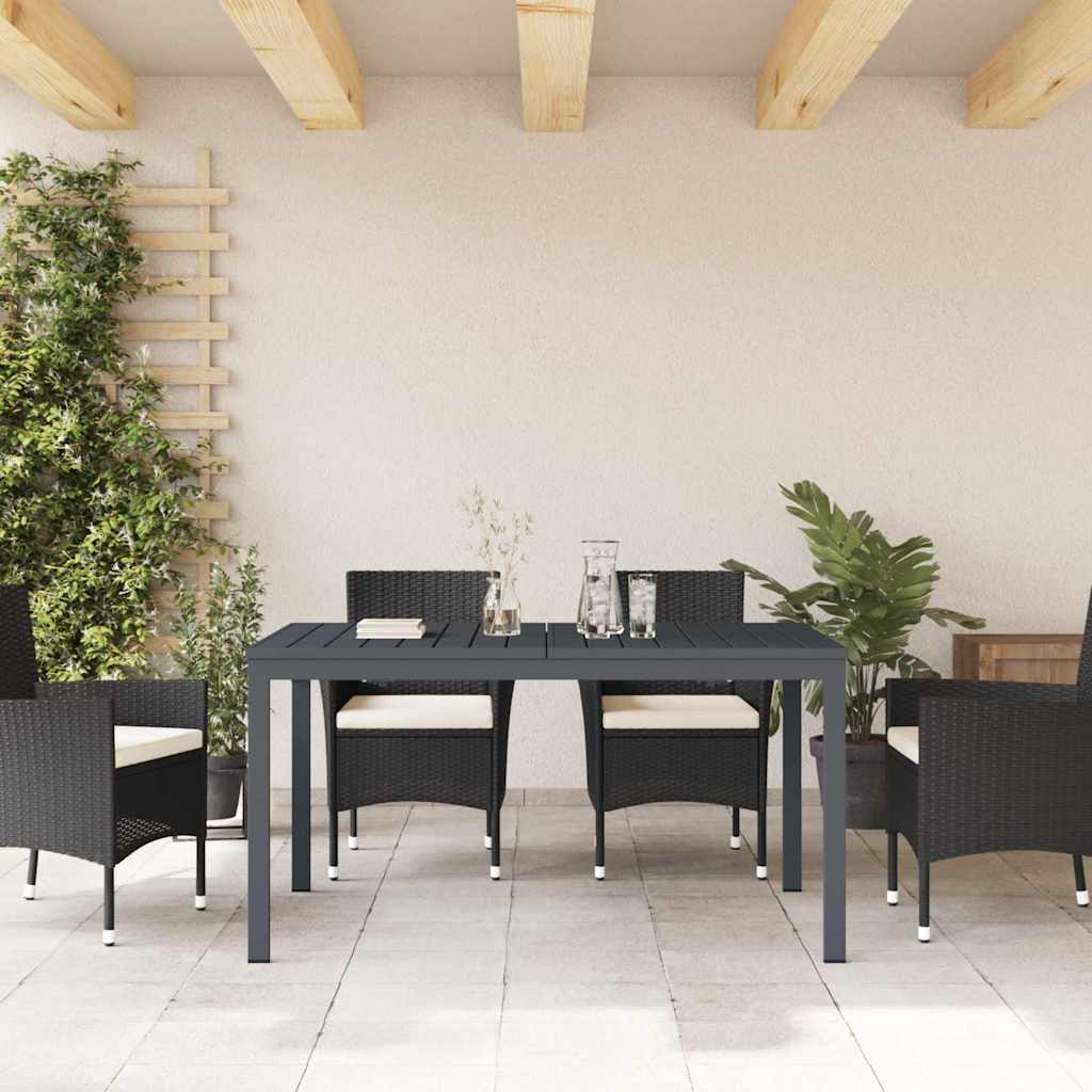 Buiten Eettafel 2 pcs Antraciet 210 x 90 x 73 cm Staal is nu te koop bij PeponiXL, paradijselijk wonen!