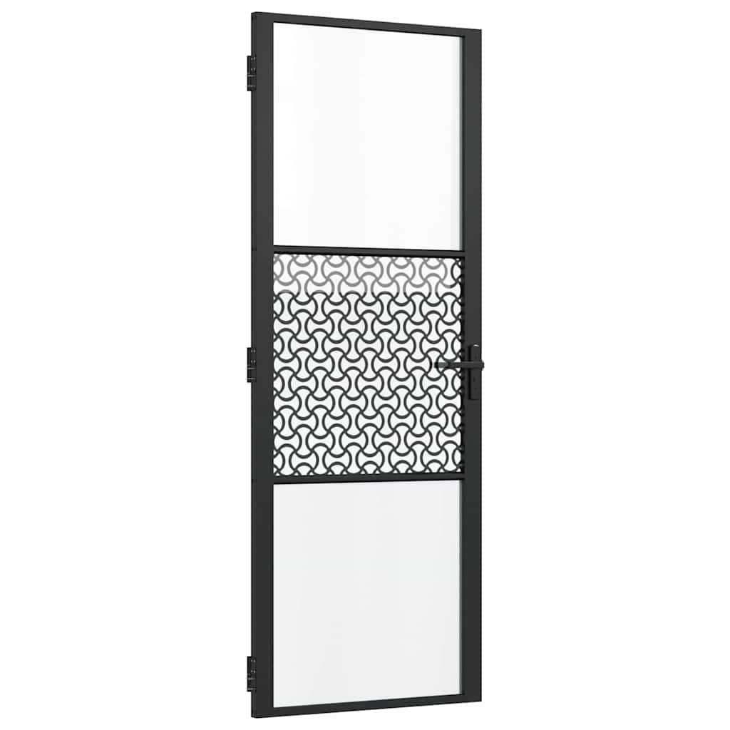 Glazen deur Fretwerk Zwart 76 x 3.5 x 201.5 cm Aluminium is nu te koop bij PeponiXL, paradijselijk wonen!