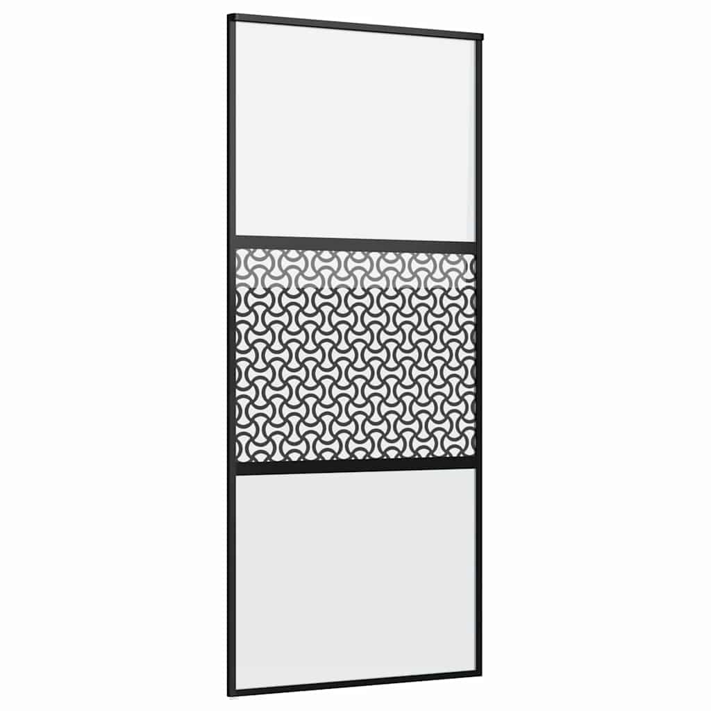 Glazen deur Fretwerk Zwart 90 x 2 x 205 cm Aluminium is nu te koop bij PeponiXL, paradijselijk wonen!