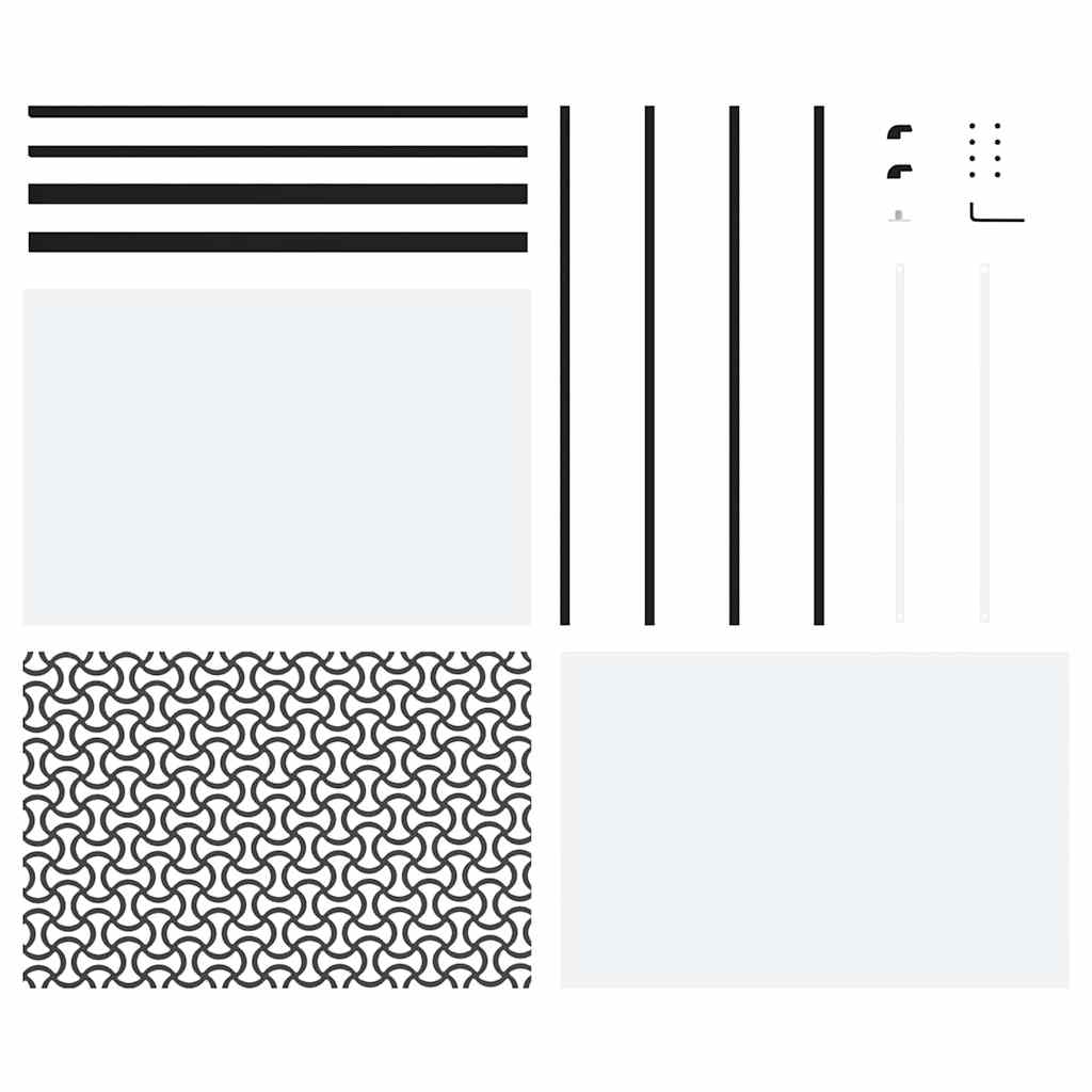 Glazen deur Fretwerk Zwart 90 x 2 x 205 cm Aluminium is nu te koop bij PeponiXL, paradijselijk wonen!