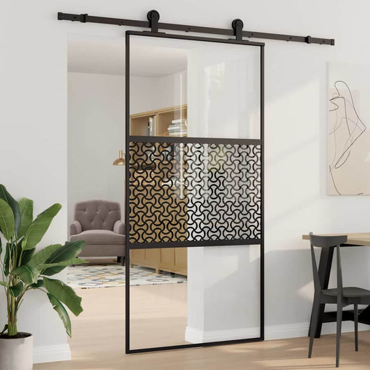 Glazen deur Fretwerk Zwart 102,5 x 2 x 205 cm Aluminium is nu te koop bij PeponiXL, paradijselijk wonen!