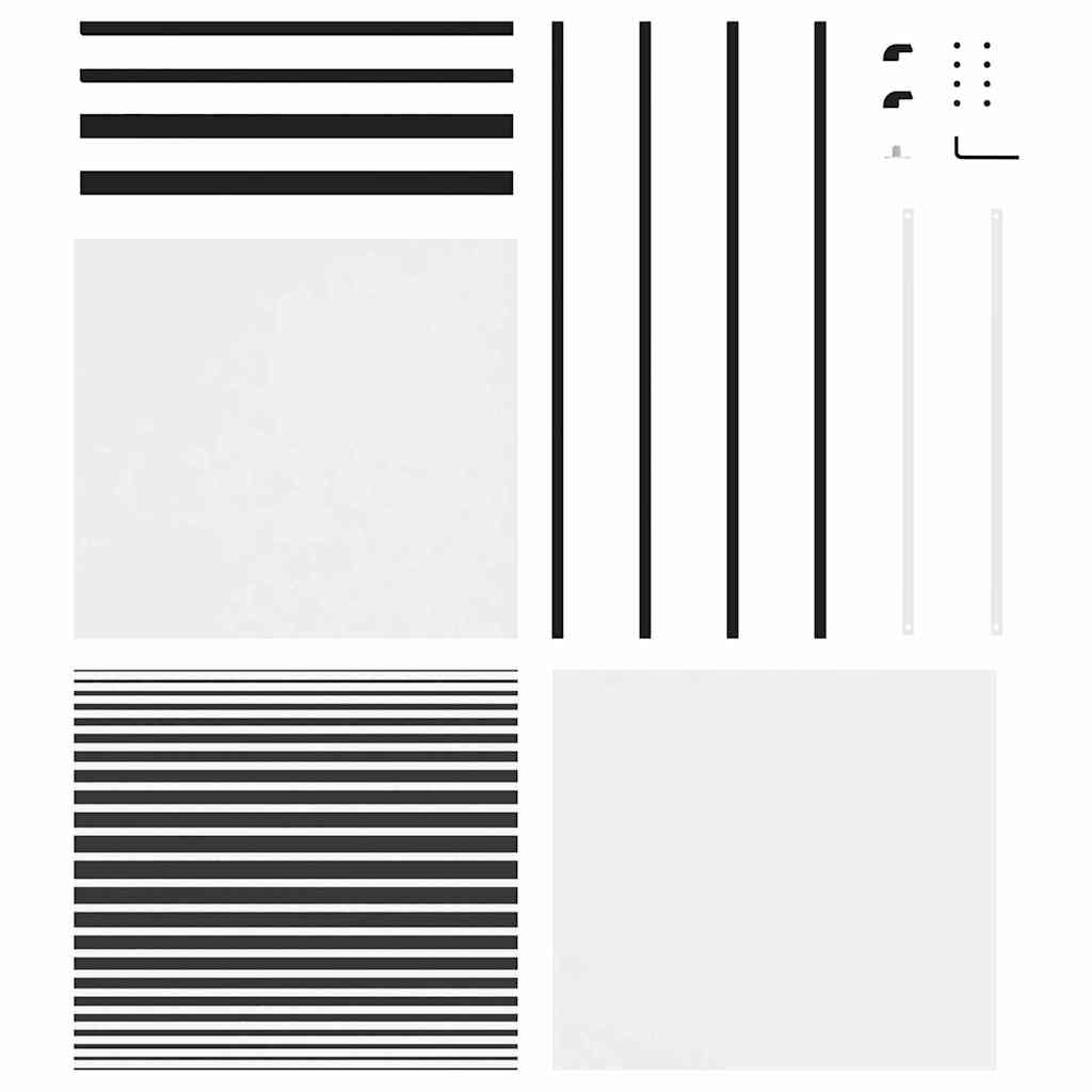 Glazen deur Gestreept Zwart 76 x 2 x 205 cm Aluminium is nu te koop bij PeponiXL, paradijselijk wonen!