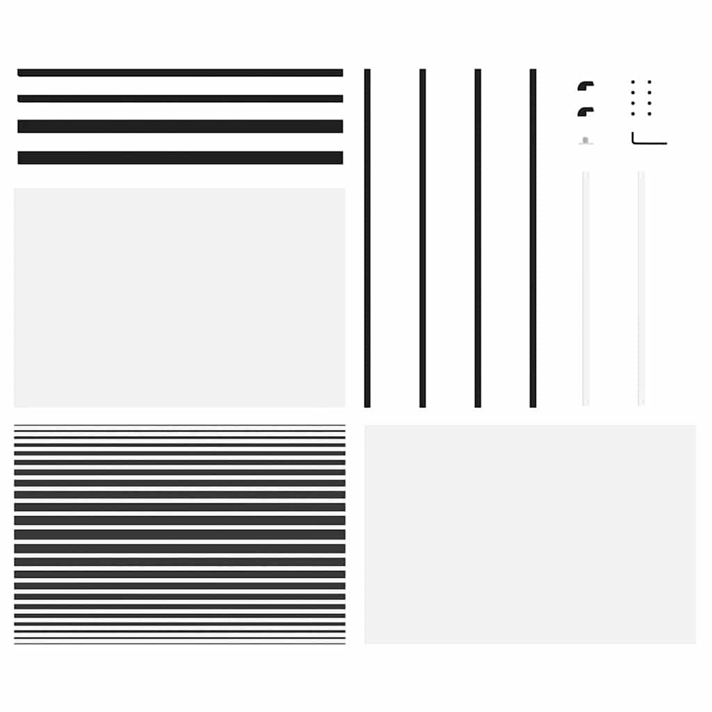 Glazen deur Gestreept Zwart 90 x 2 x 205 cm Aluminium is nu te koop bij PeponiXL, paradijselijk wonen!