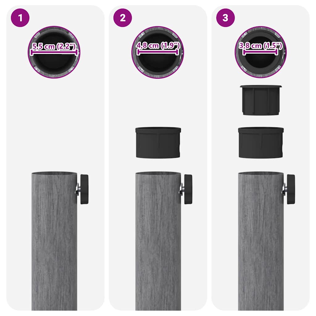 Parasolvoet Donkergrijze Houtlook 45 x 45 x 31 cm is nu te koop bij PeponiXL, paradijselijk wonen!