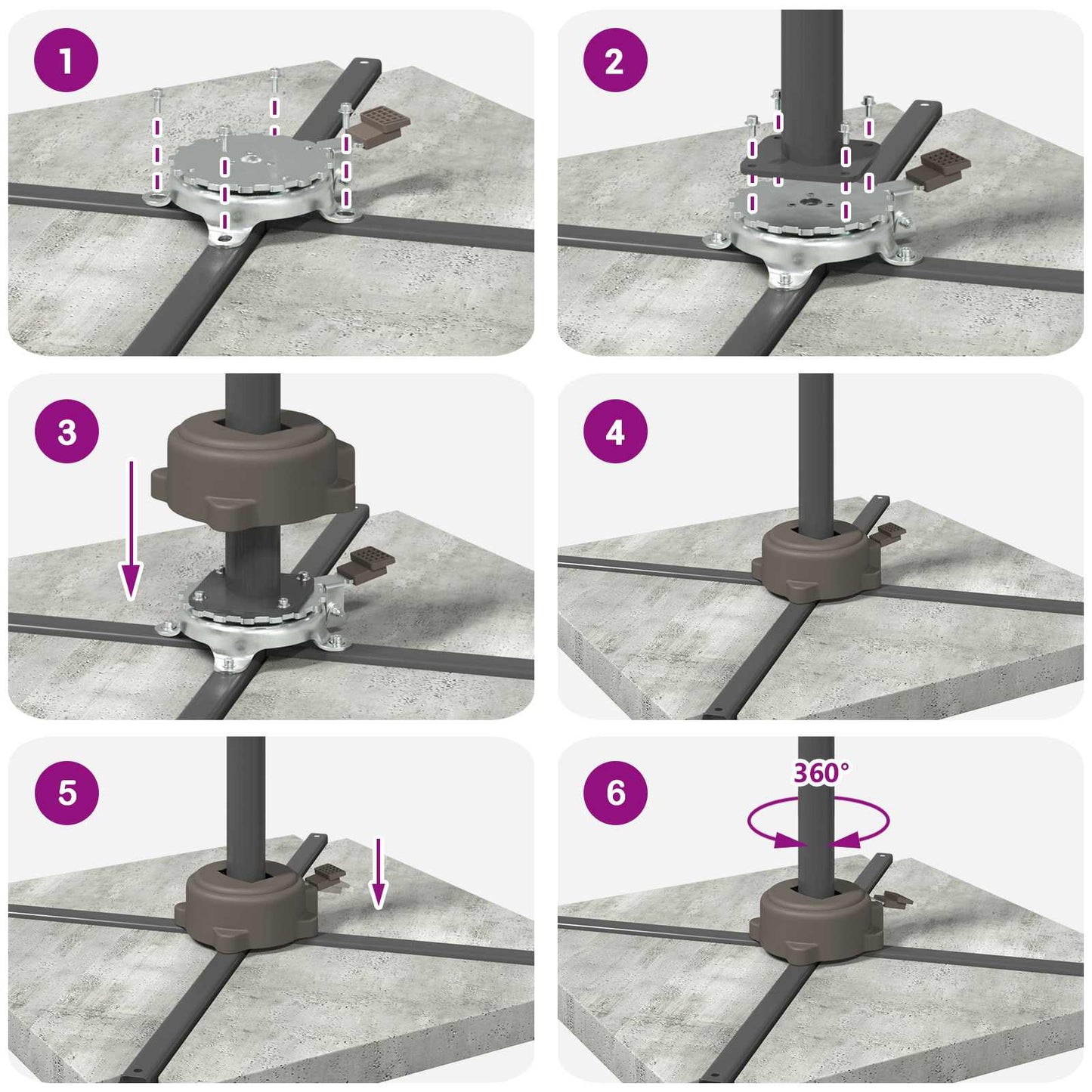 Parasolvoet Zilver 23 x 14 x 6 cm is nu te koop bij PeponiXL, paradijselijk wonen!