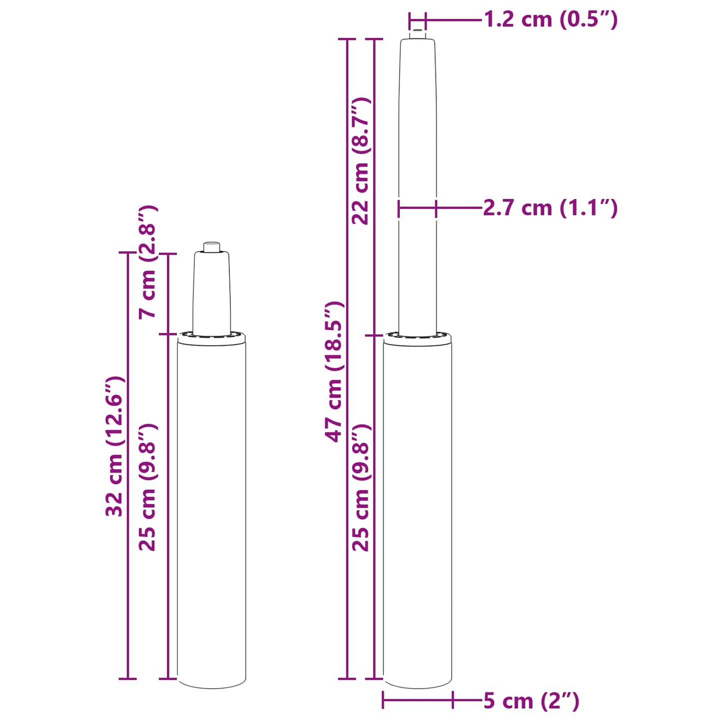 Kantoorstoel gascilinder Zwart 318-473 mm IJzer is nu te koop bij PeponiXL, paradijselijk wonen!
