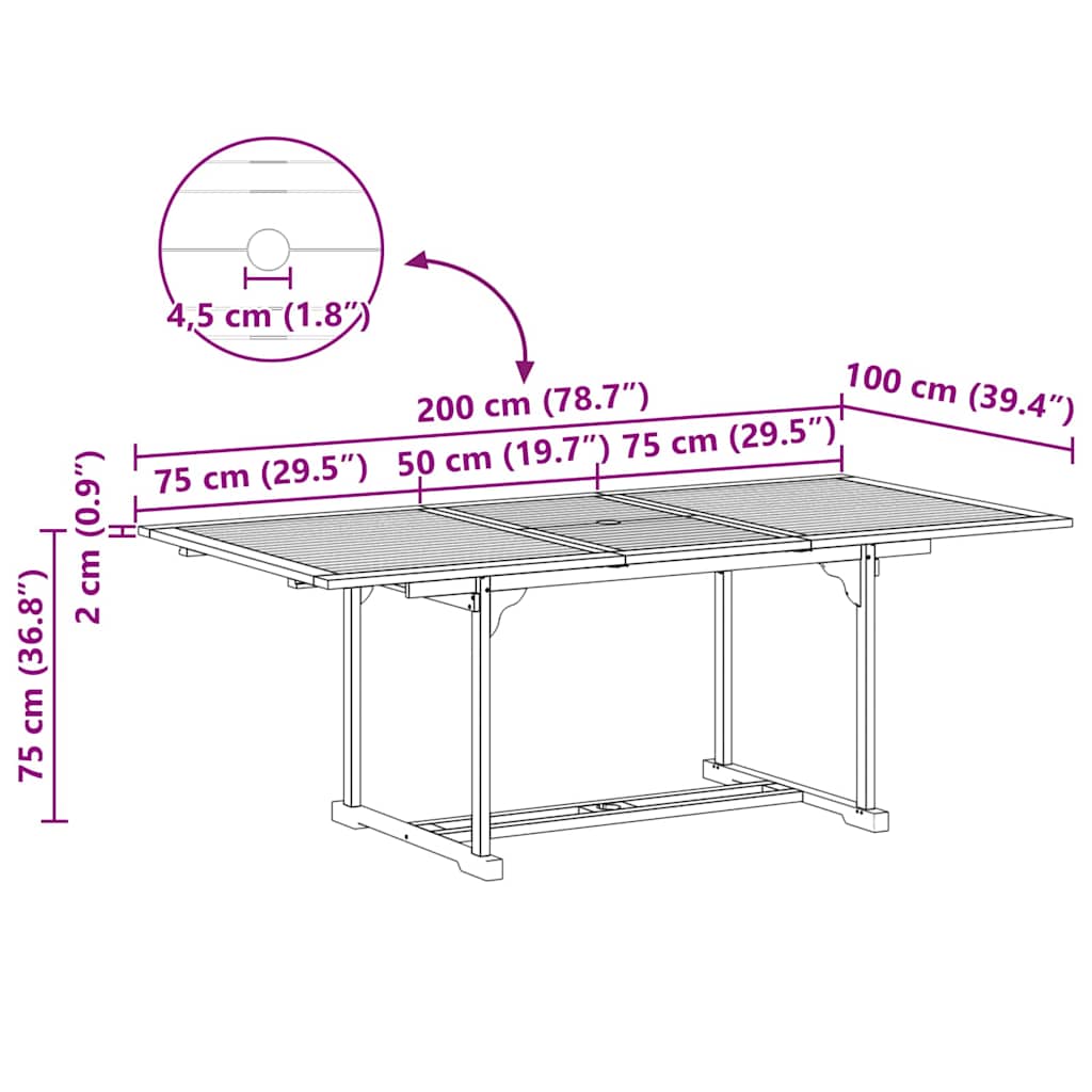 Tuin eettafelset 7 pcs Bruin Massief Teakhout is nu te koop bij PeponiXL, paradijselijk wonen!