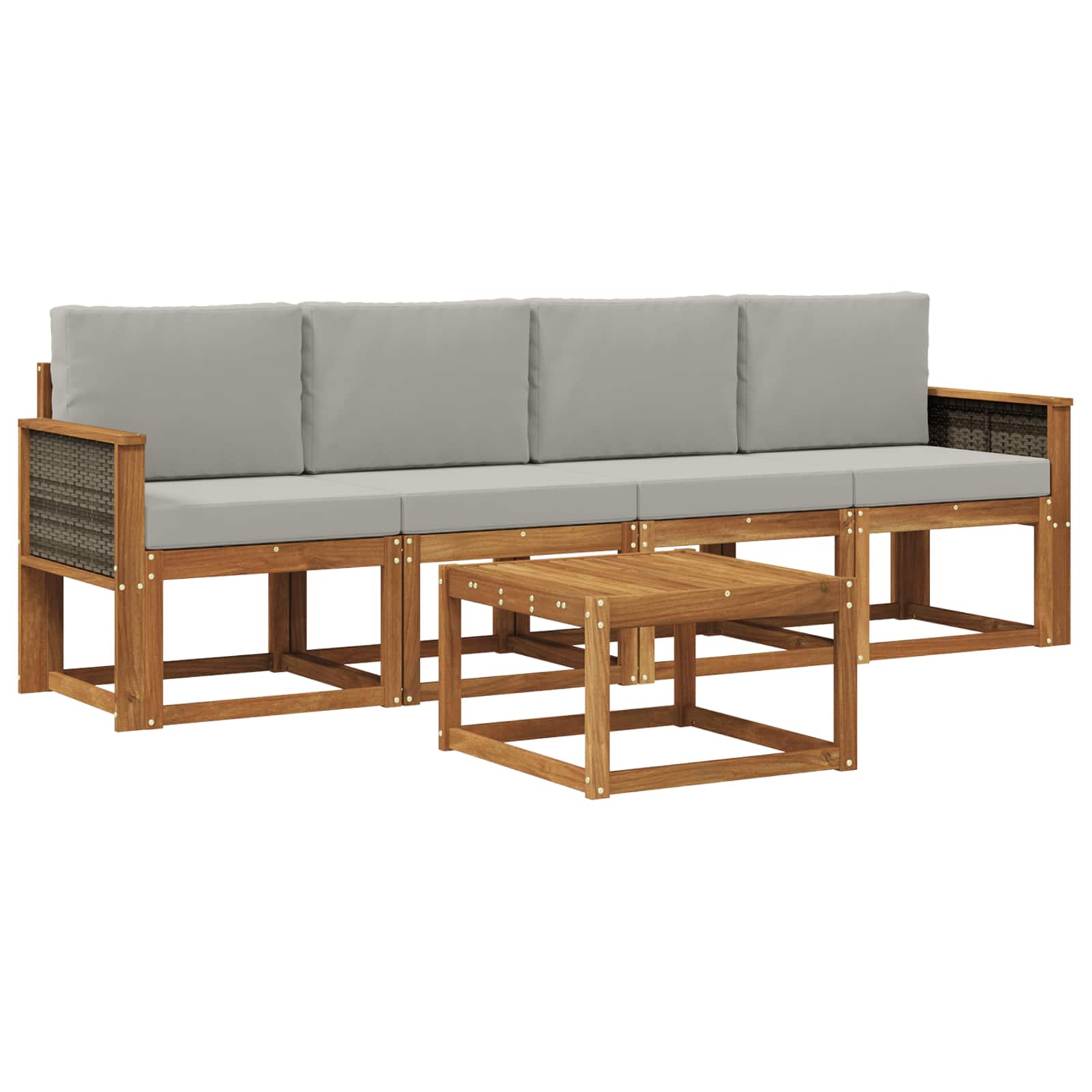 Buiten bankenset met kussen 4 pcs is nu te koop bij PeponiXL, paradijselijk wonen!