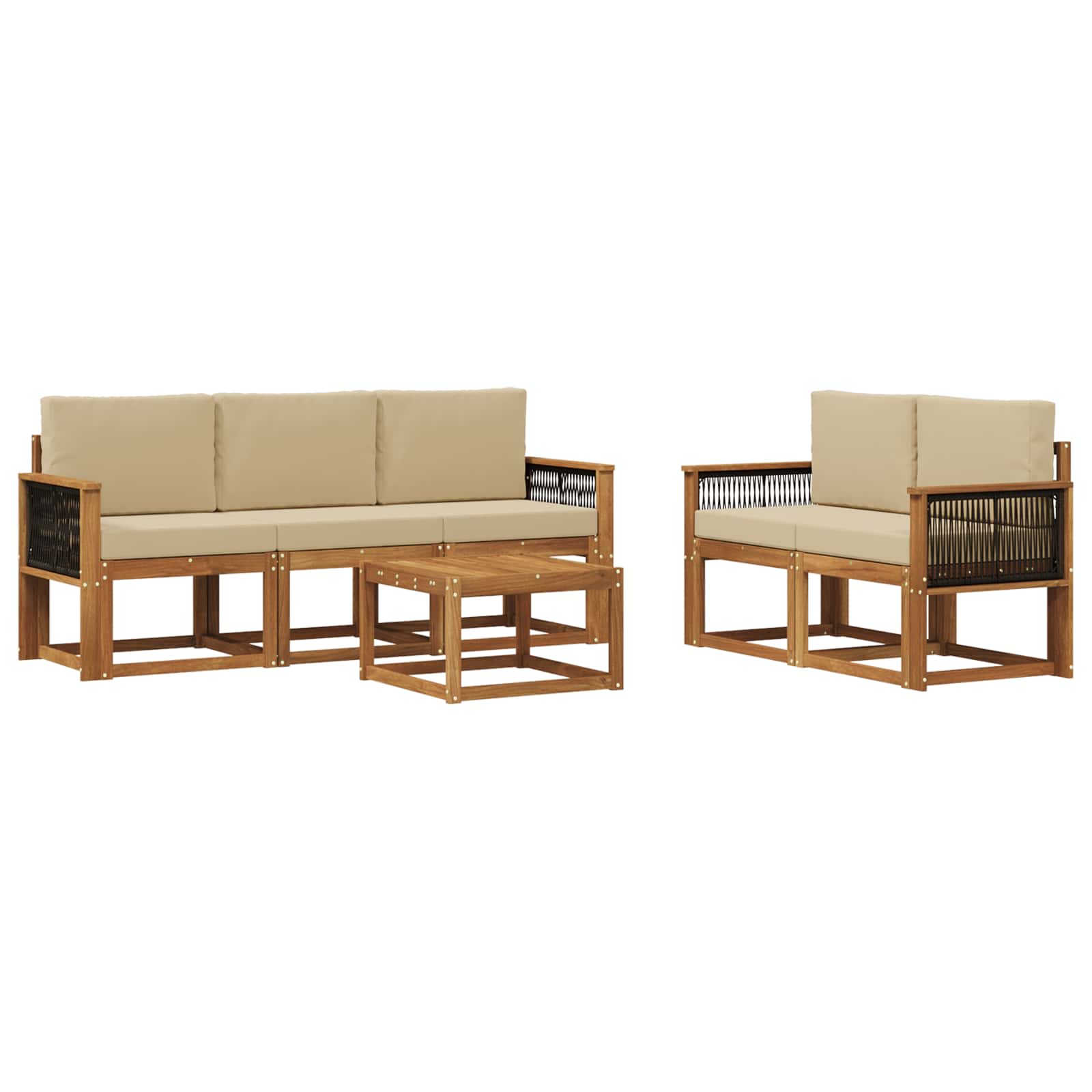 Buiten bankenset met kussen 6 pcs is nu te koop bij PeponiXL, paradijselijk wonen!