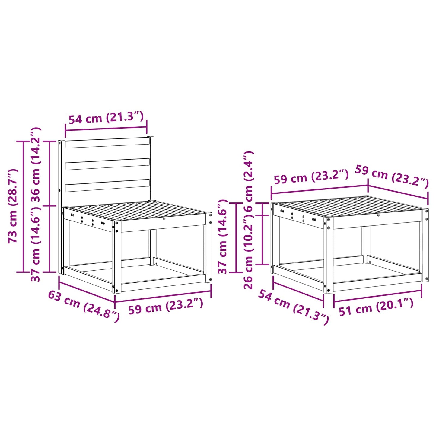 Buiten bankenset 6 pcs Naturel Massief Acaciahout is nu te koop bij PeponiXL, paradijselijk wonen!