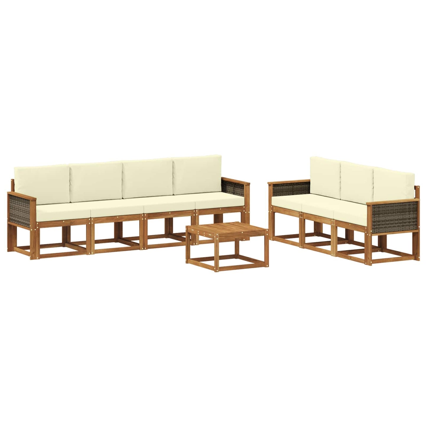 Buiten bankenset met kussen 7 pcs is nu te koop bij PeponiXL, paradijselijk wonen!