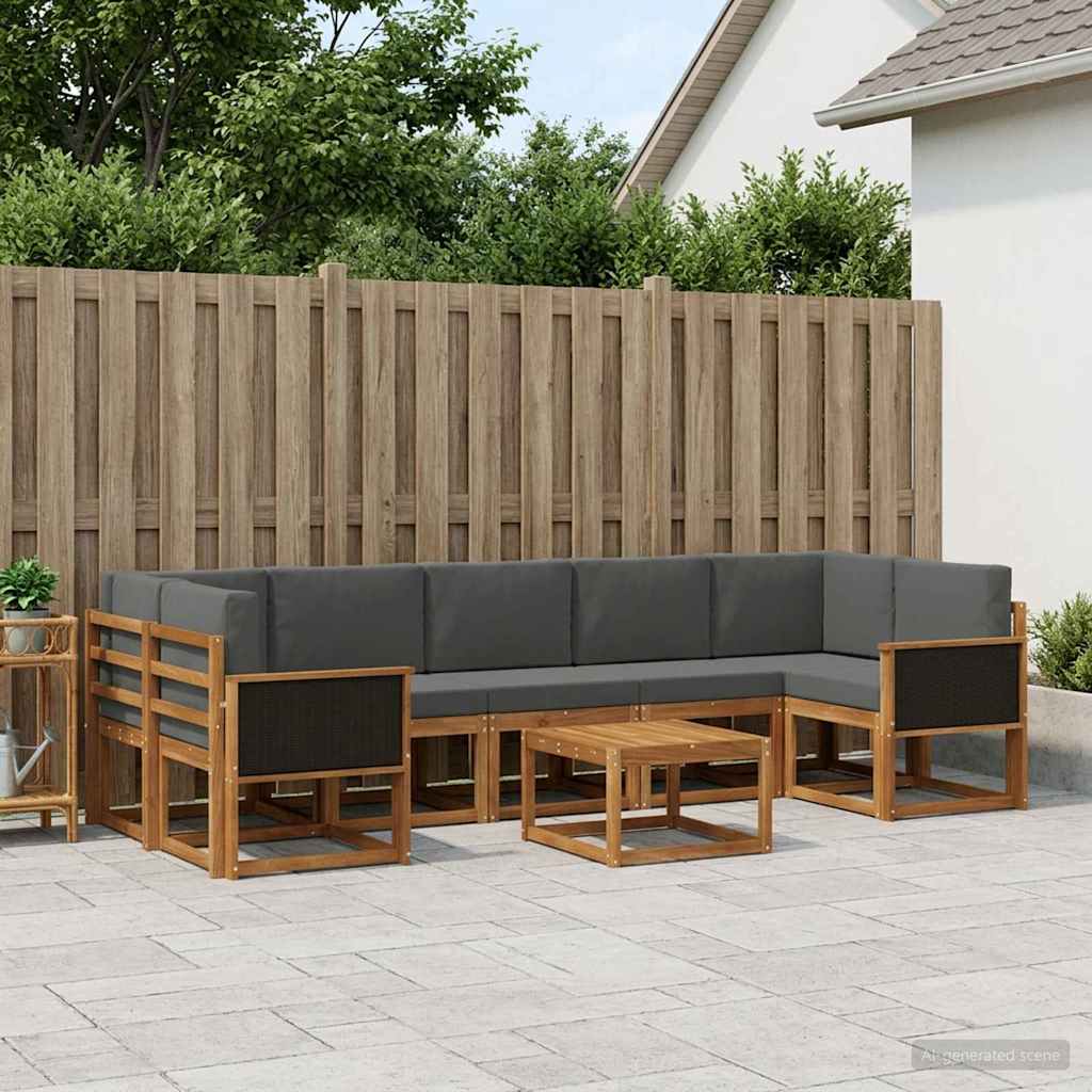 Buiten bankenset met kussen 6 pcs is nu te koop bij PeponiXL, paradijselijk wonen!