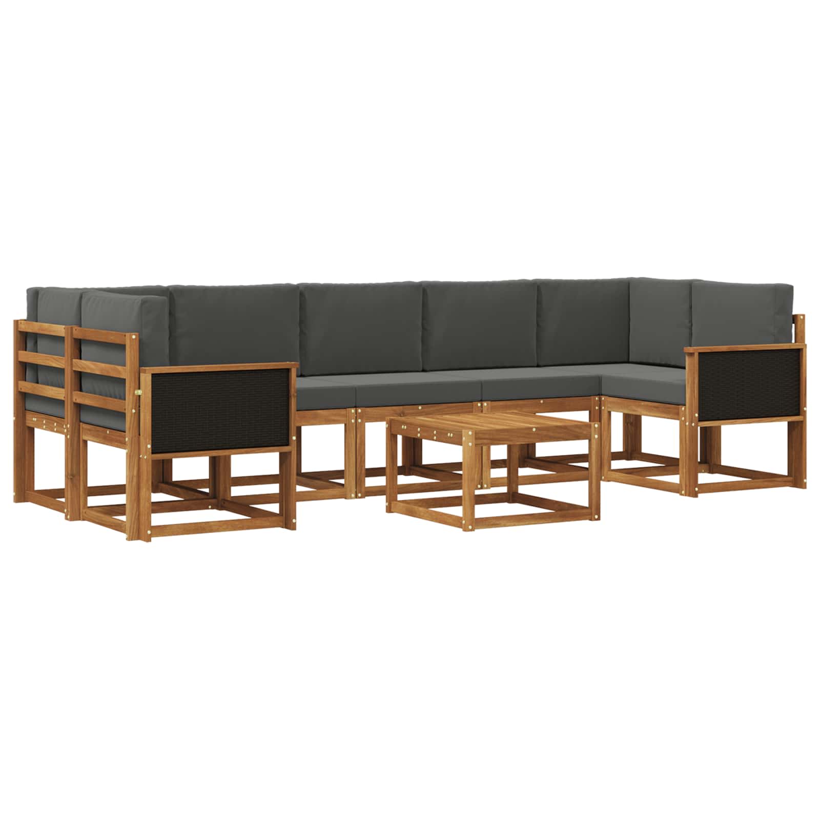 Buiten bankenset met kussen 6 pcs is nu te koop bij PeponiXL, paradijselijk wonen!