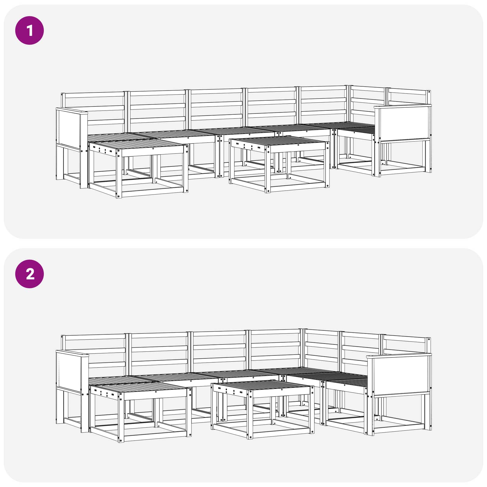Buiten bankenset 8 pcs Naturel Massief Acaciahout is nu te koop bij PeponiXL, paradijselijk wonen!