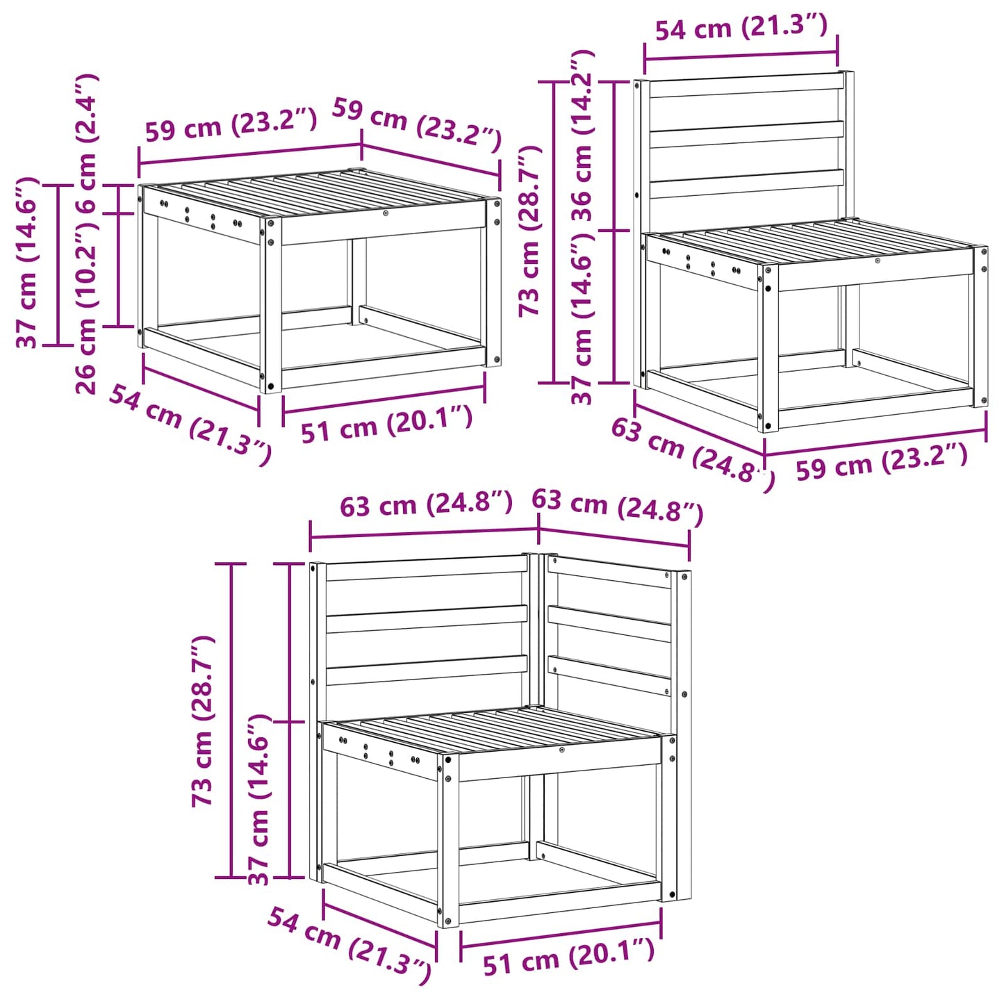 Buiten bankenset 8 pcs Naturel Massief Acaciahout is nu te koop bij PeponiXL, paradijselijk wonen!