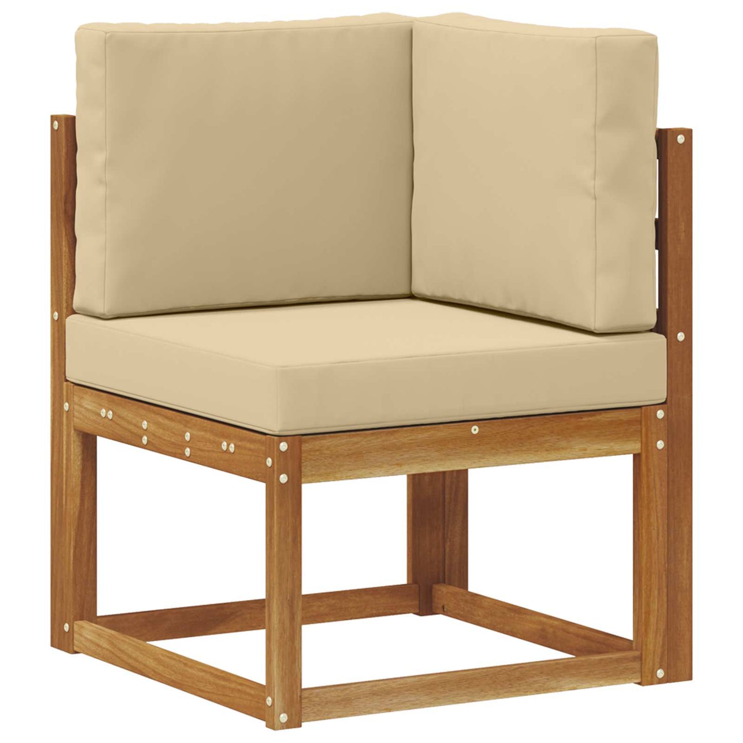 Buiten bankenset 9 pcs Natuurlijk en Beige Massief Acaciahout is nu te koop bij PeponiXL, paradijselijk wonen!