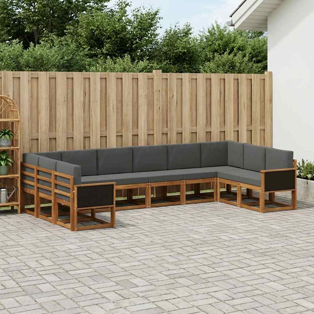 Buiten bankenset 10 pcs Natuurlijk en Antraciet is nu te koop bij PeponiXL, paradijselijk wonen!