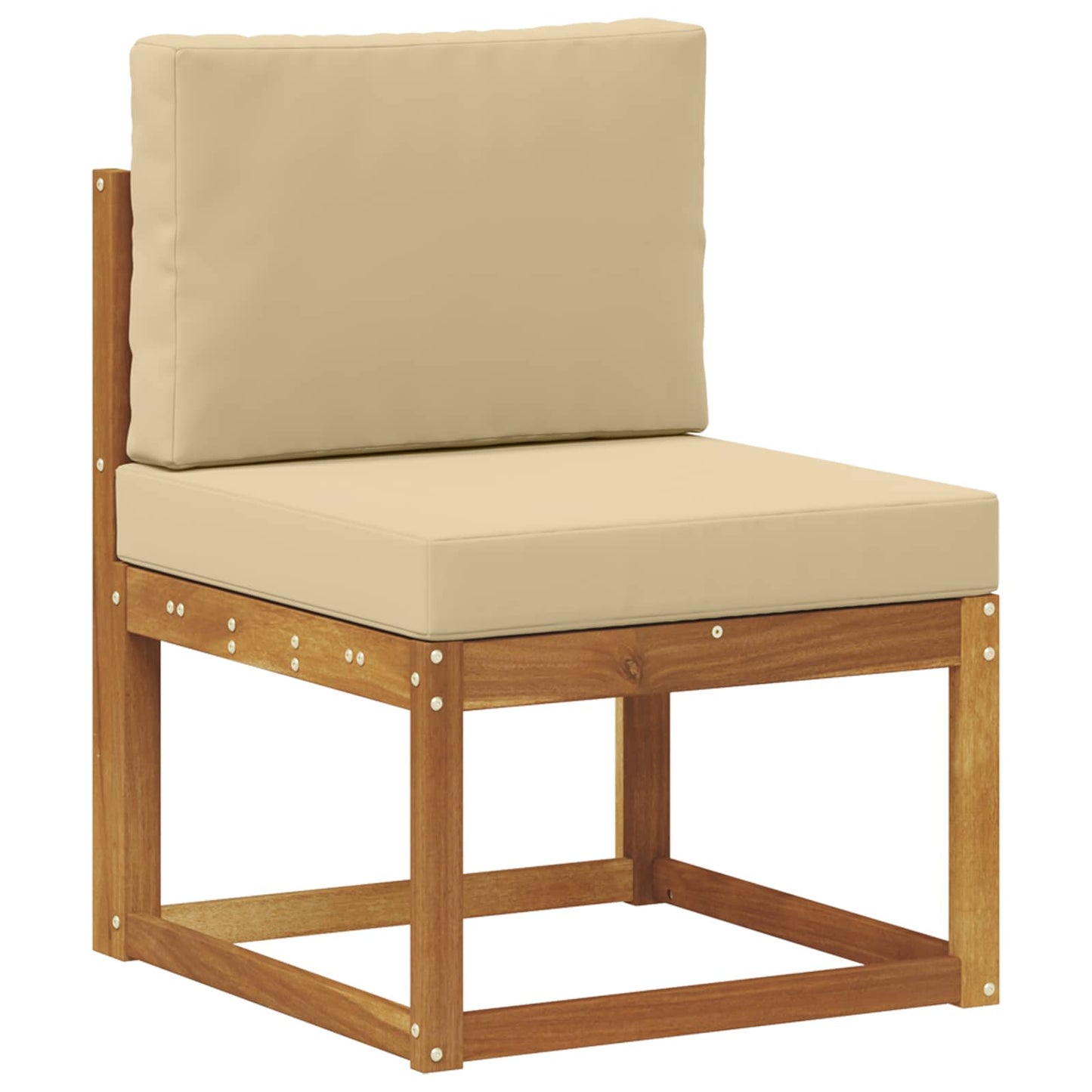 Buiten bankenset 10 pcs Natuurlijk en Beige Massief Acaciahout is nu te koop bij PeponiXL, paradijselijk wonen!