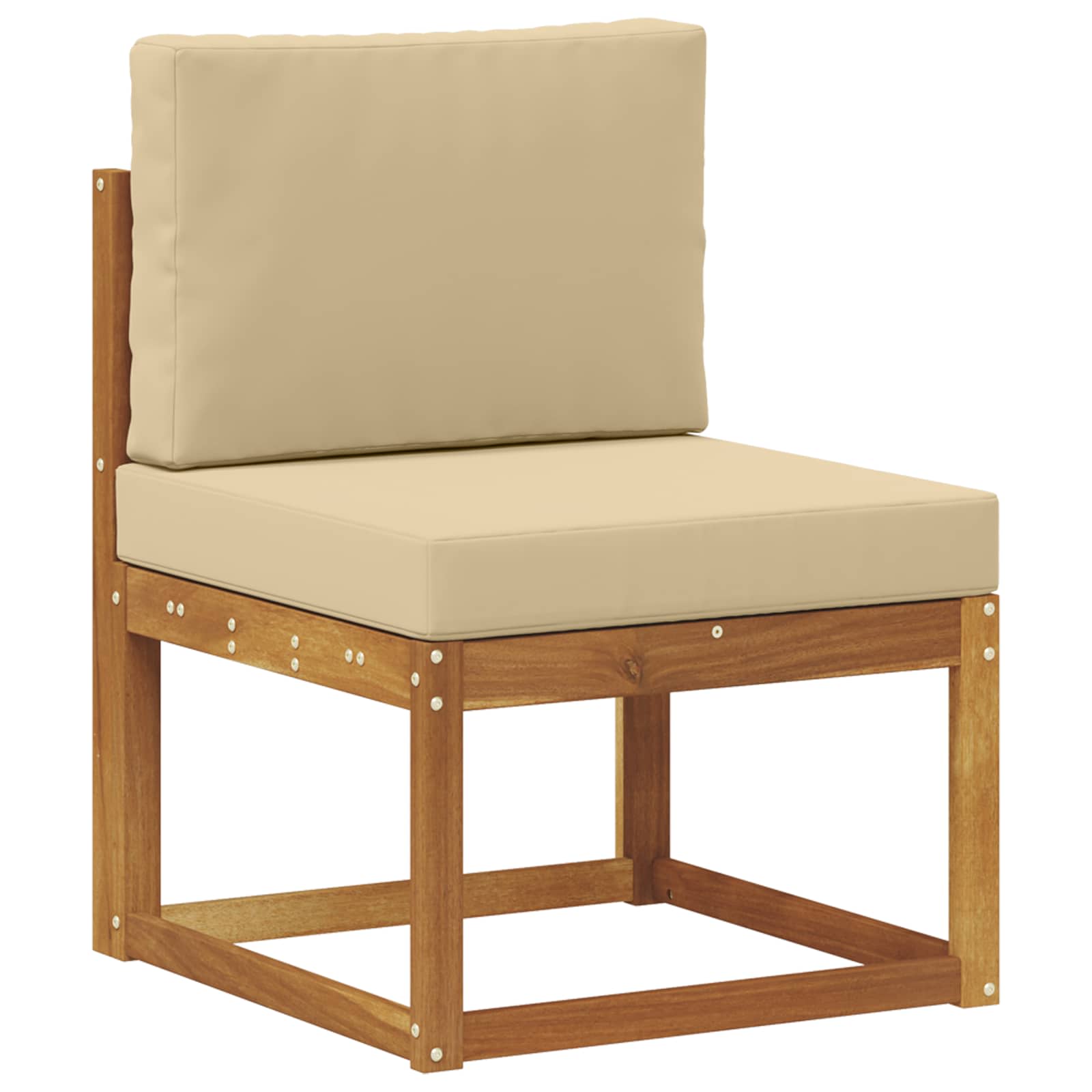 Buiten bankenset 10 pcs Natuurlijk en Beige Massief Acaciahout is nu te koop bij PeponiXL, paradijselijk wonen!
