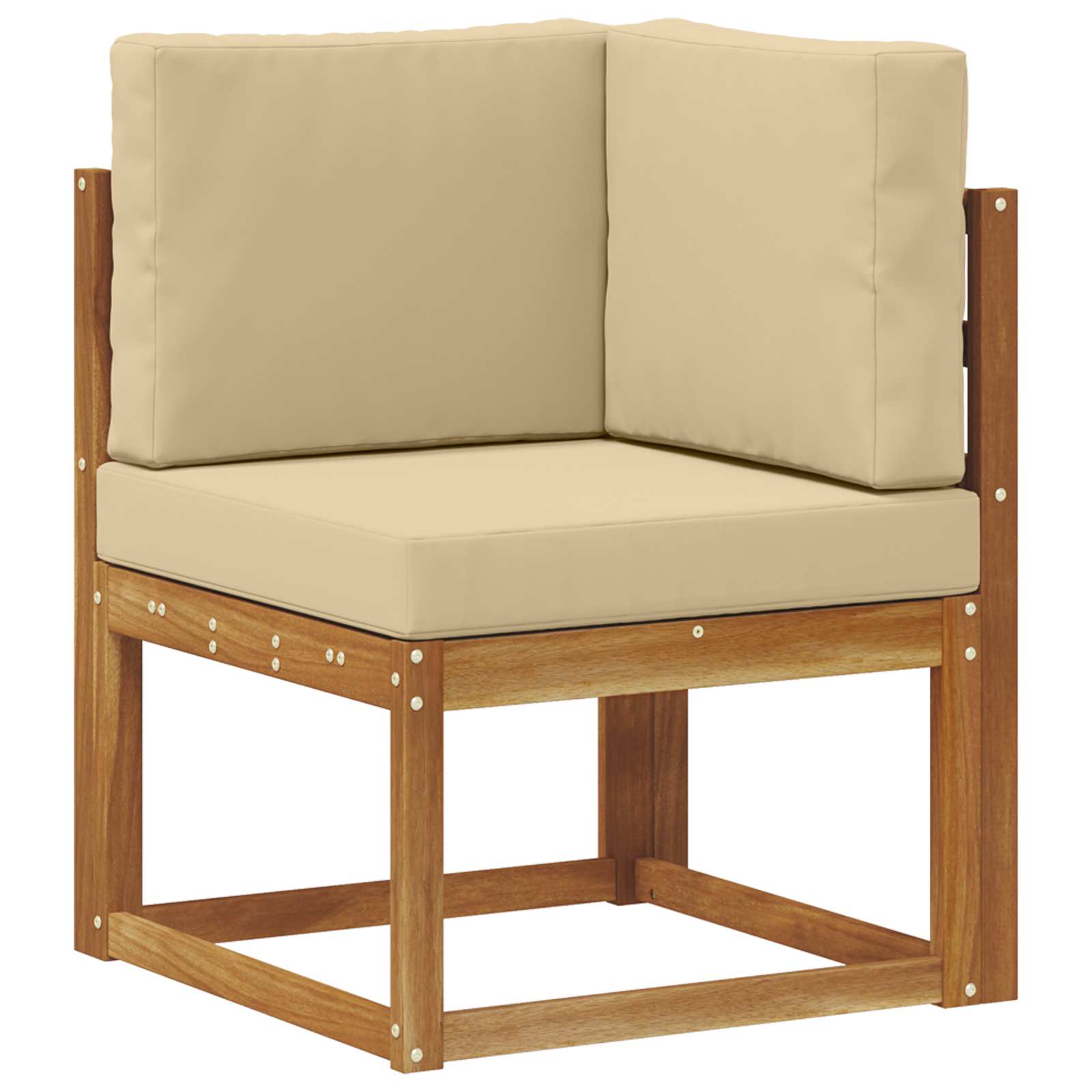 Buiten bankenset 10 pcs Natuurlijk en Beige Massief Acaciahout is nu te koop bij PeponiXL, paradijselijk wonen!
