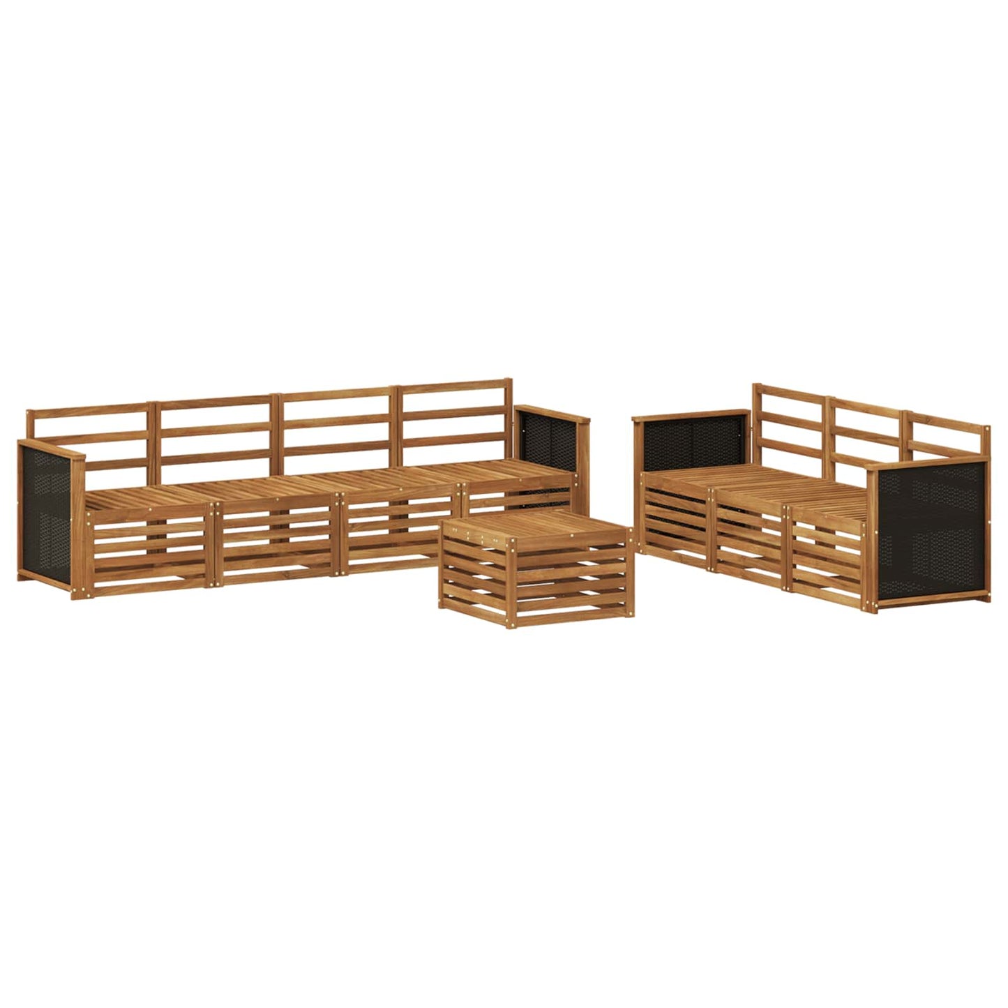 Sofa-Sets 8 pcs Massief Acaciahout is nu te koop bij PeponiXL, paradijselijk wonen!
