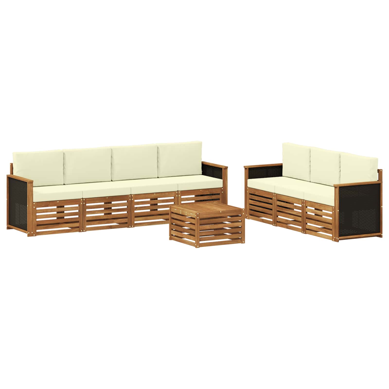 Sofa-Sets met kussen 8 pcs Massief Acaciahout is nu te koop bij PeponiXL, paradijselijk wonen!