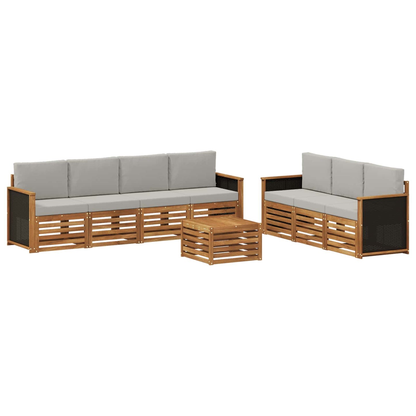 Sofa-Sets met kussen 8 pcs Massief Acaciahout is nu te koop bij PeponiXL, paradijselijk wonen!