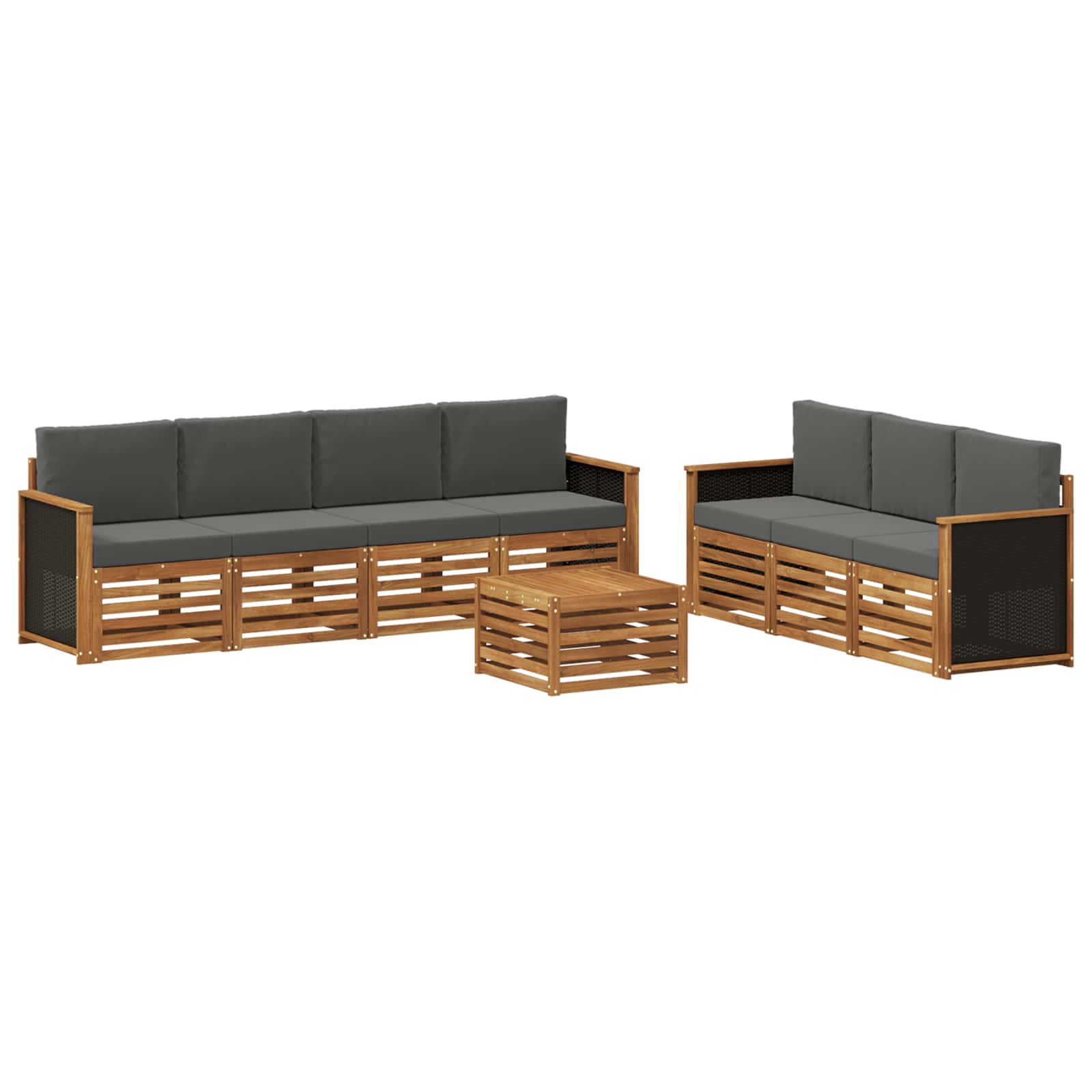 Sofa-Sets met kussen 8 pcs Massief Acaciahout is nu te koop bij PeponiXL, paradijselijk wonen!